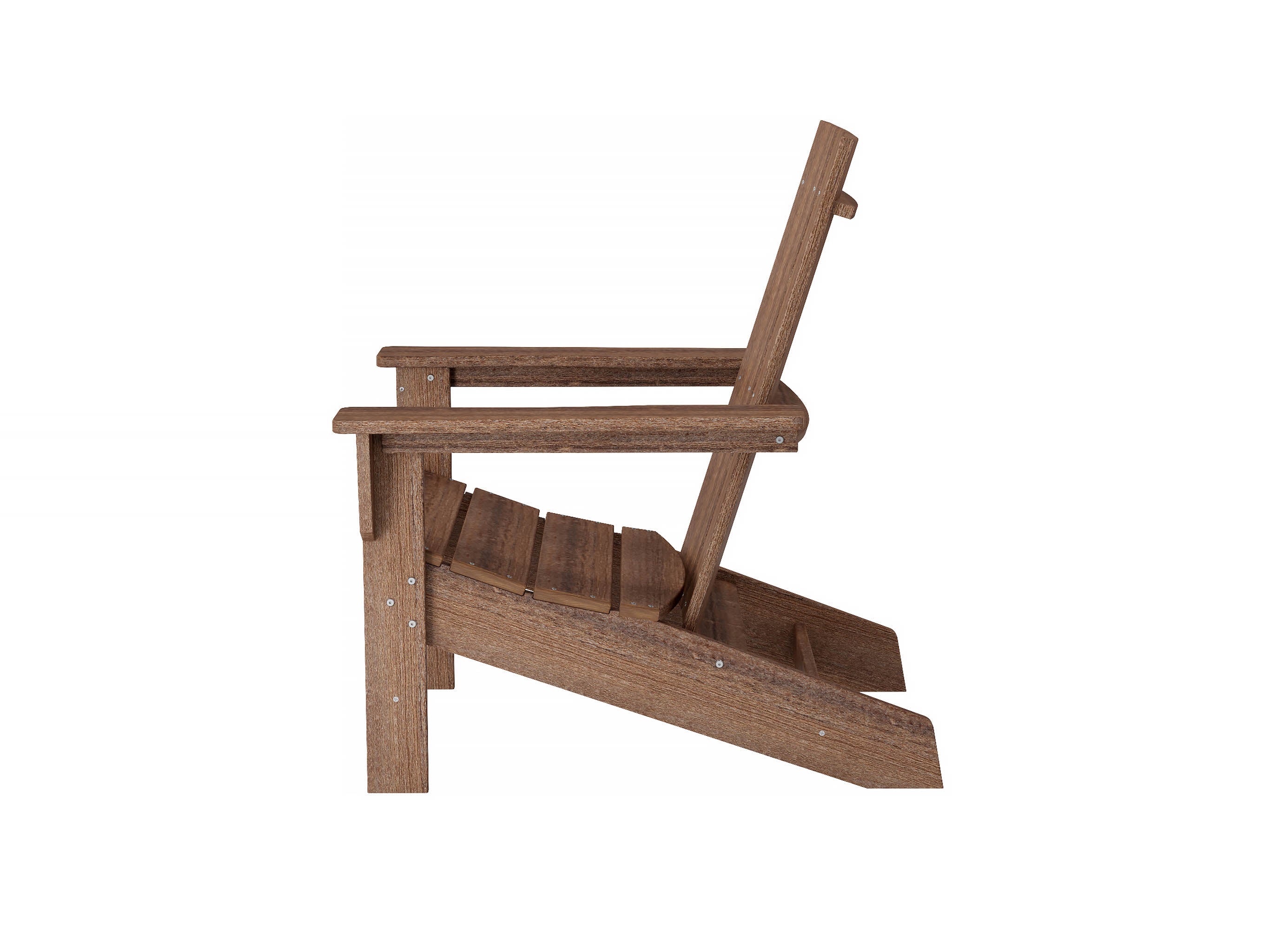 Half Aria Adirondack Chair Antique Mahogany Side View