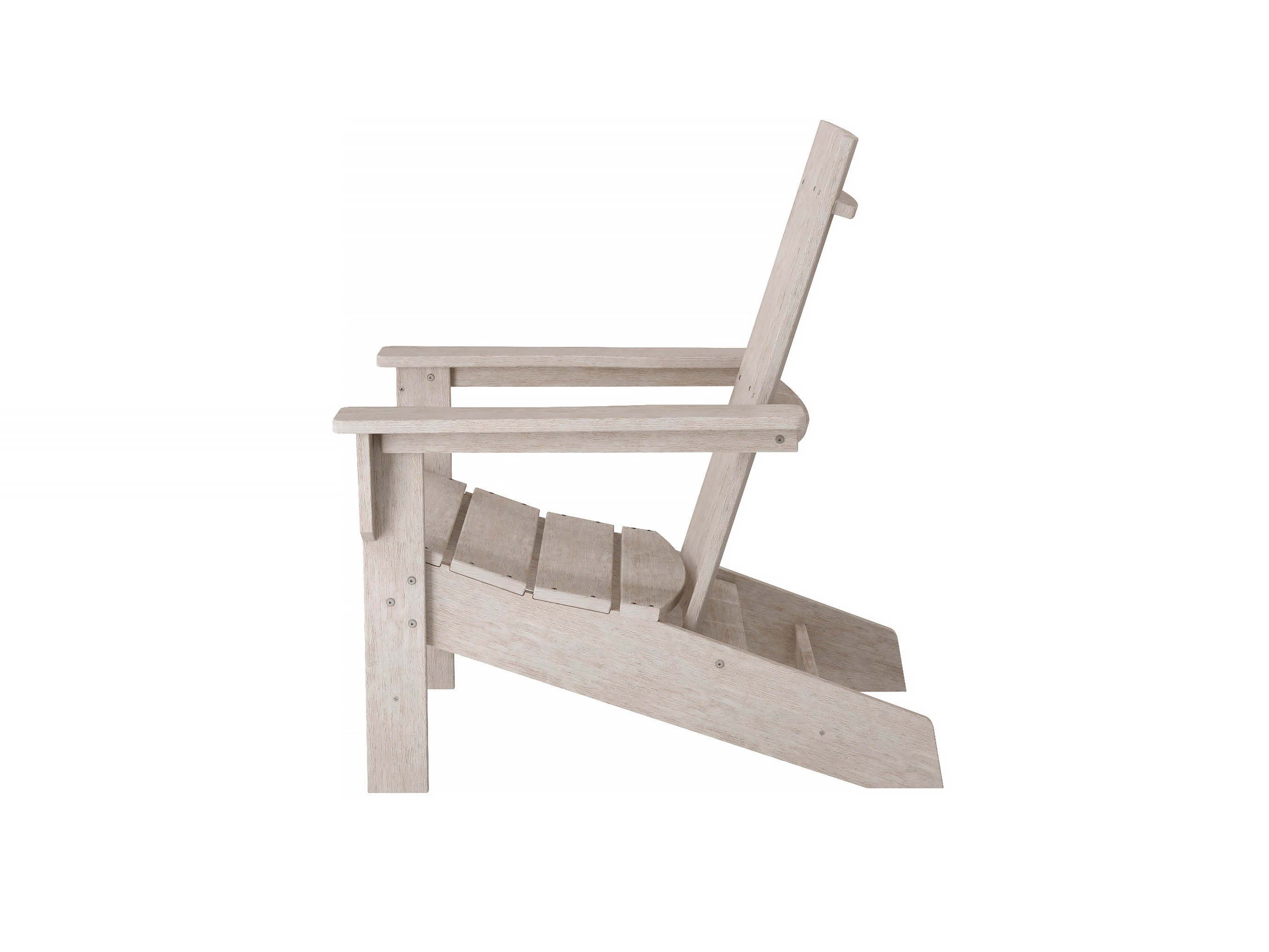 Half Aria Adirondack Chair Paper Birch Side View
