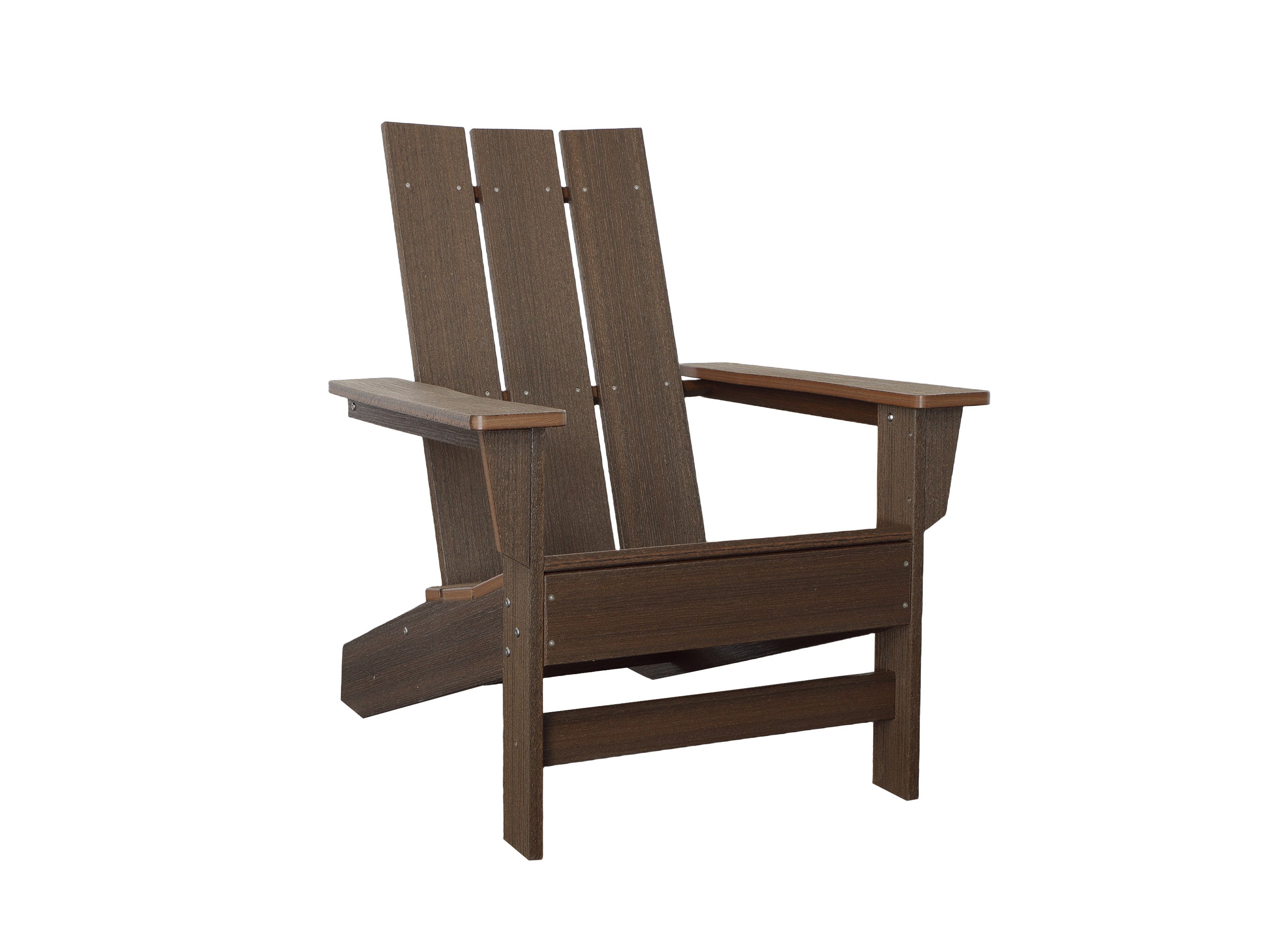 Half - Brazilian Walnut Aria Adirondack Chair on Blank Background