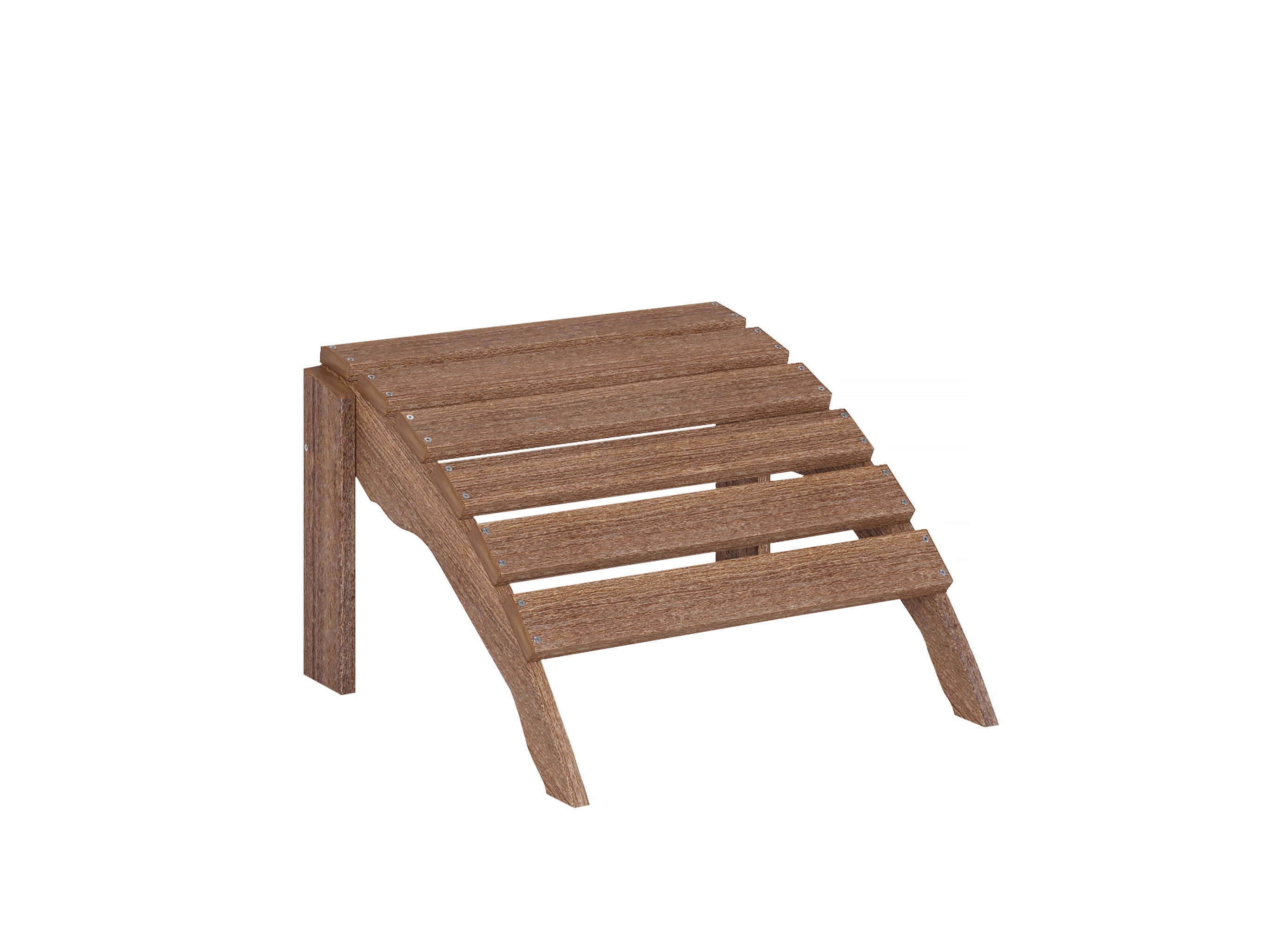 Ottoman Antique Mahogany Slight Side View