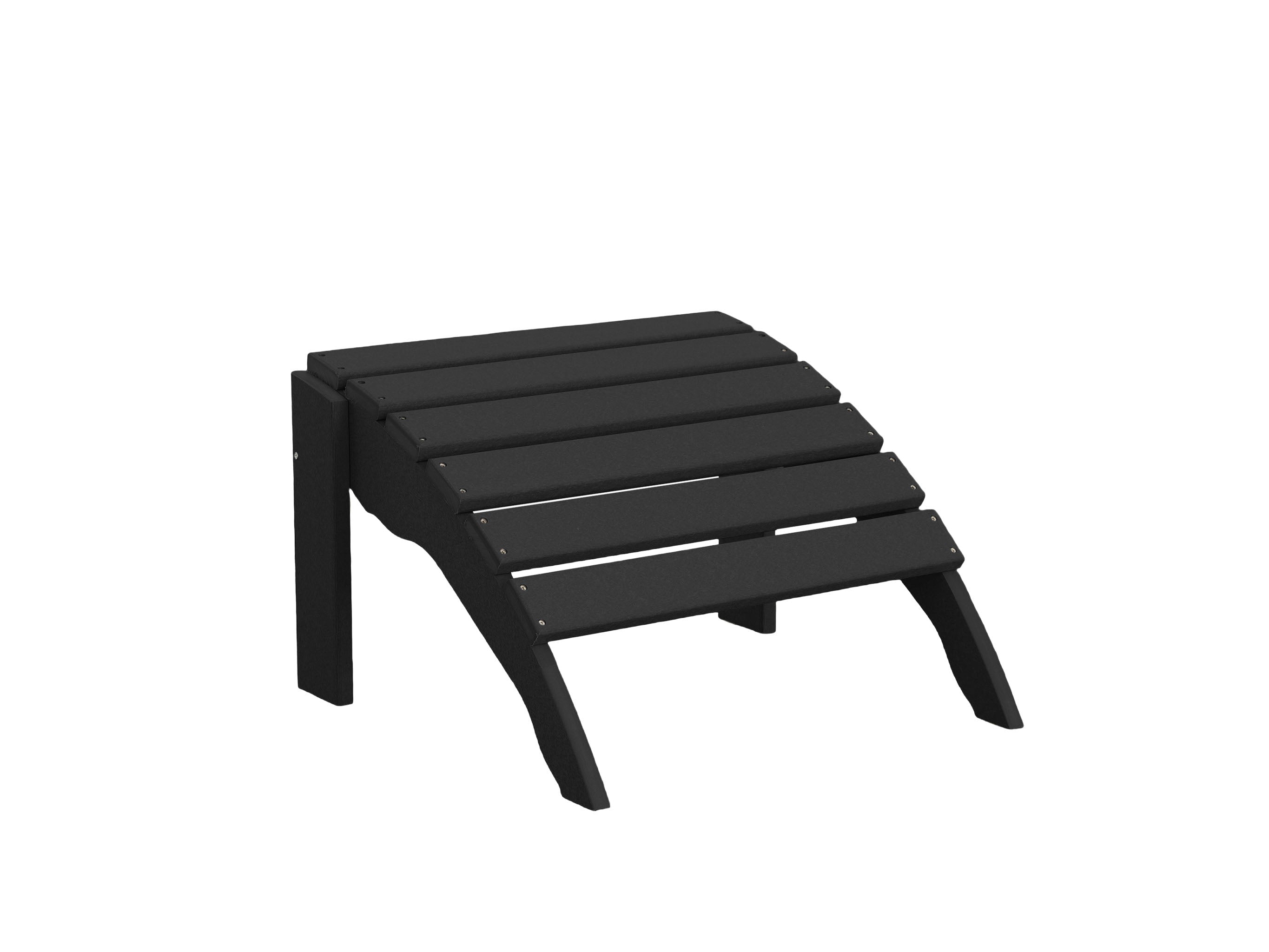 Coastal Gray Ottoman Slight Side View Blank Background