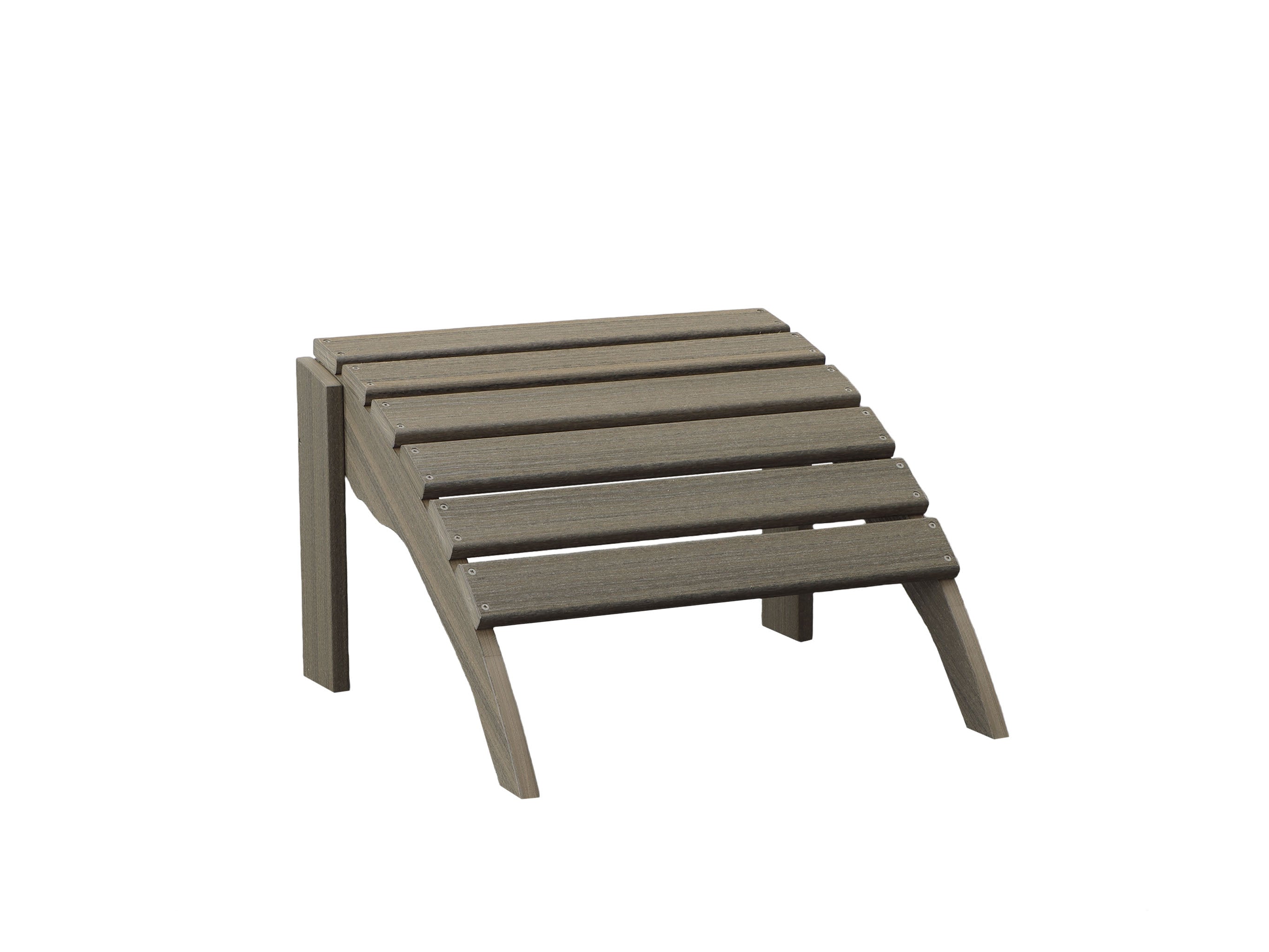 Coastal Gray Ottoman Slight Side View Blank Background