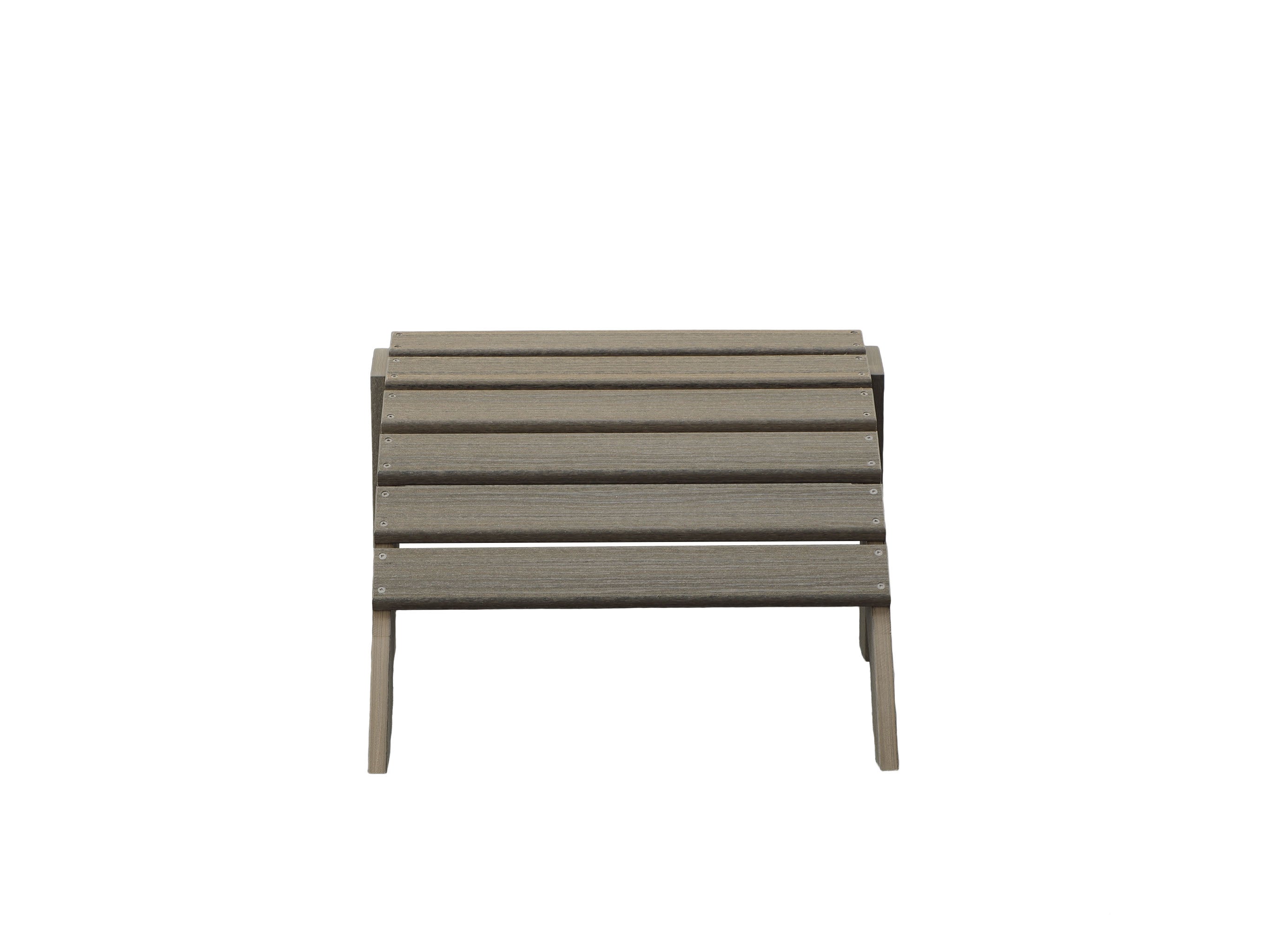 Half -  Coastal Gray Ottoman Front View Blank Background