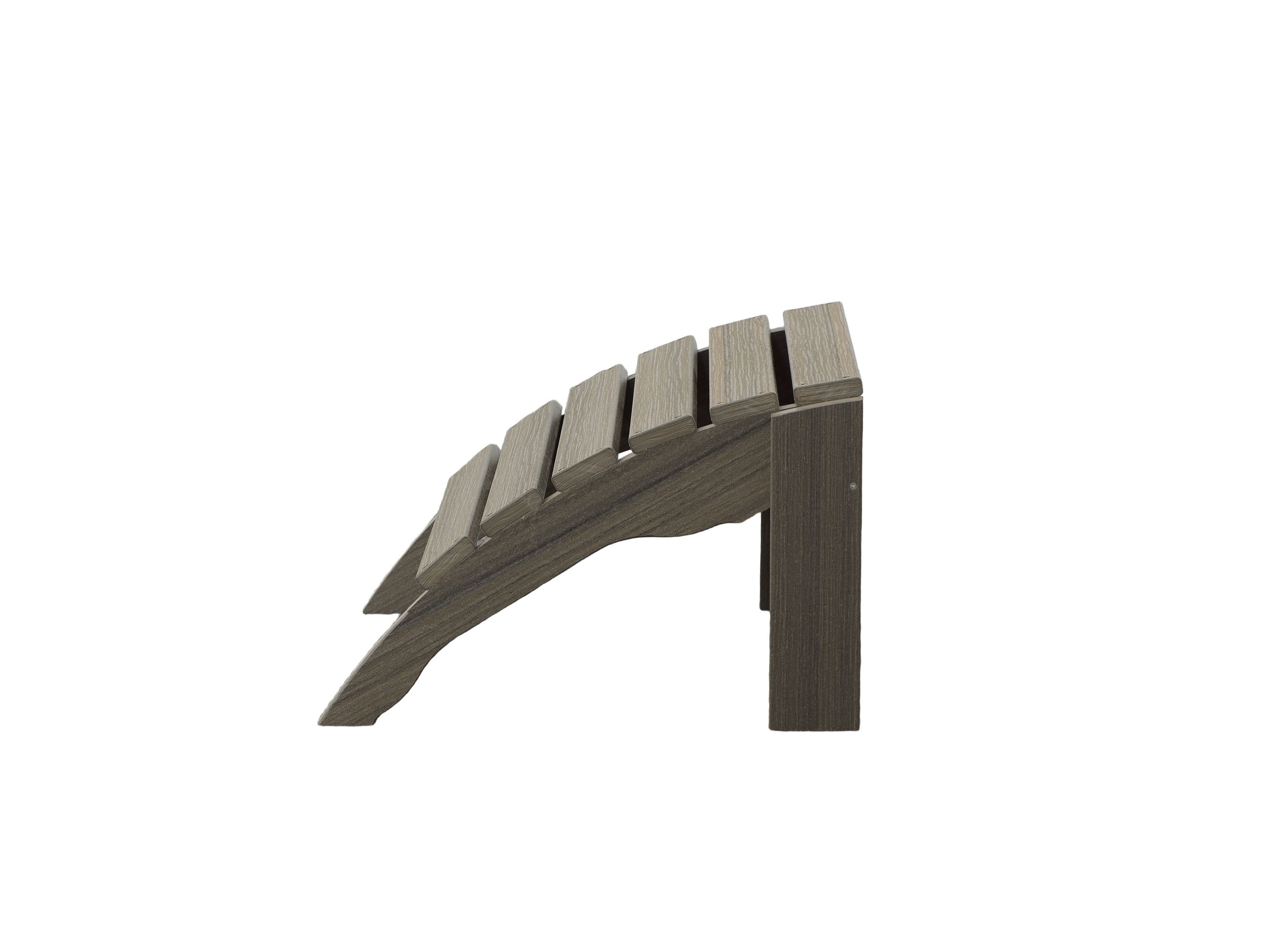 Half -  Coastal Gray Ottoman Side View Blank Background