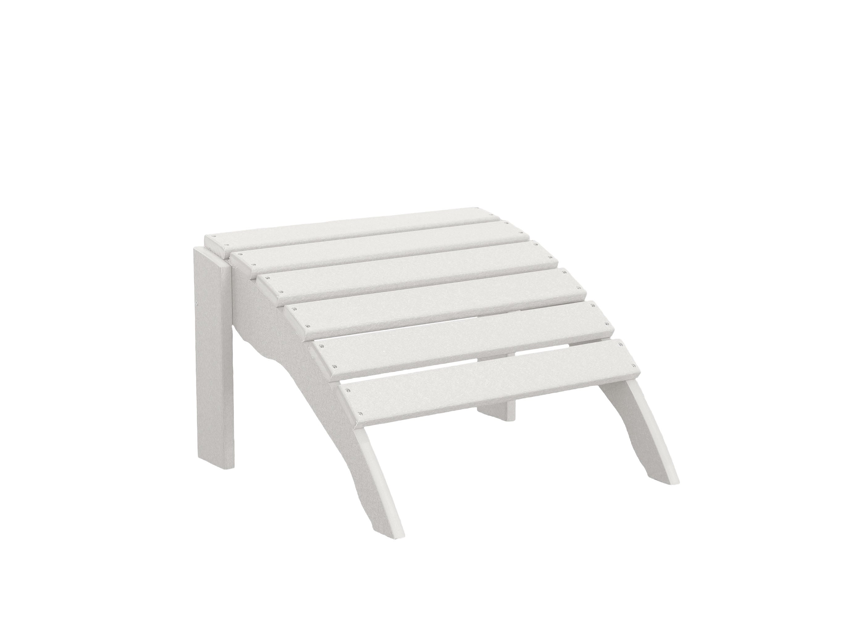 White Ottoman Slight Side View Blank Background