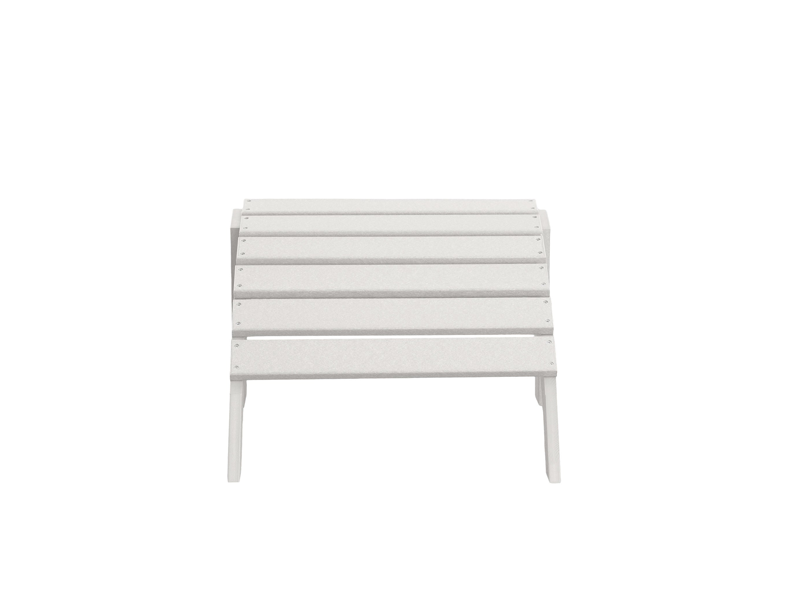 Half - White Ottoman Front View Blank Background