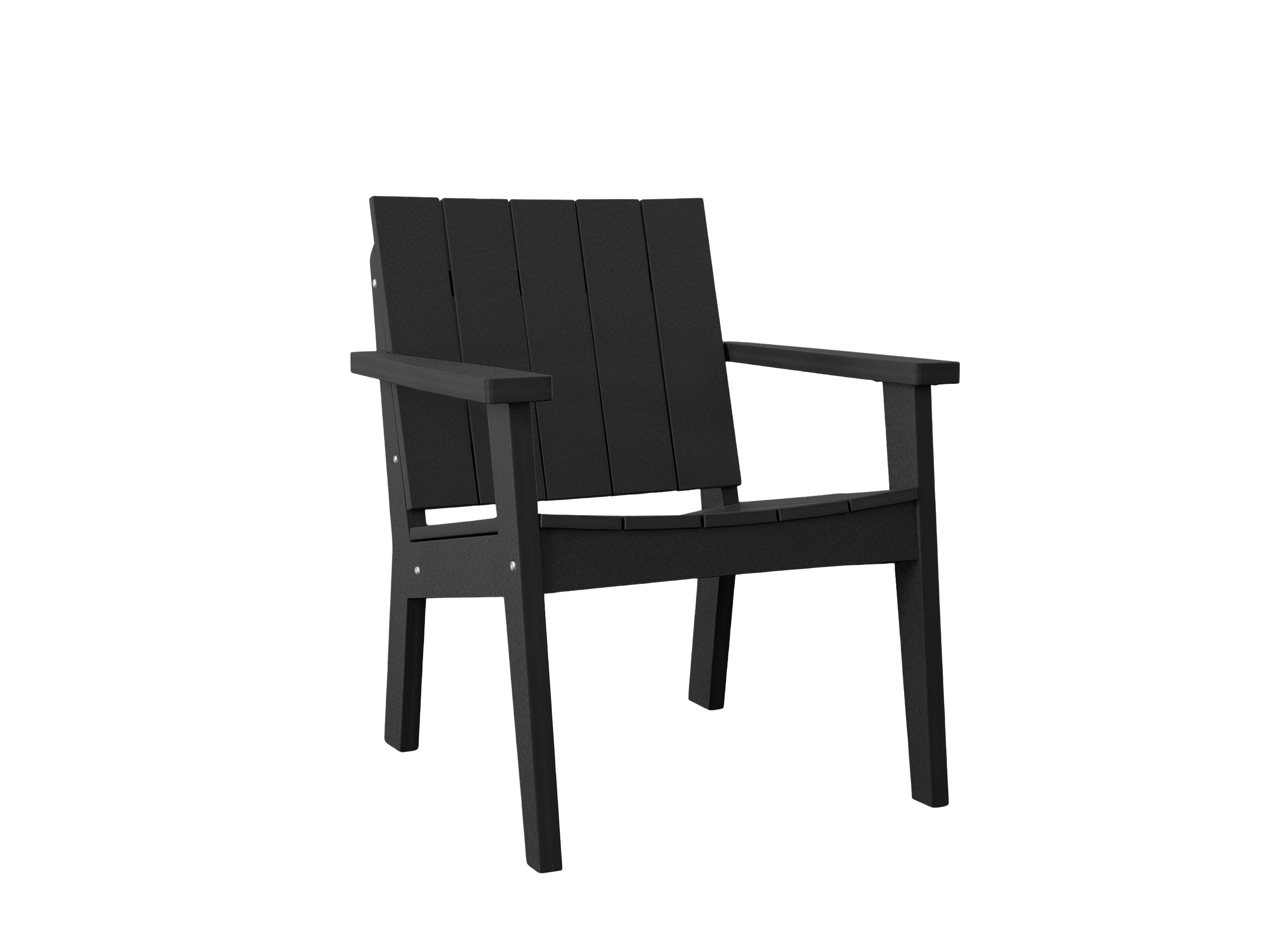 Black Ashland Chat Chair Slight Side View on Blank Background