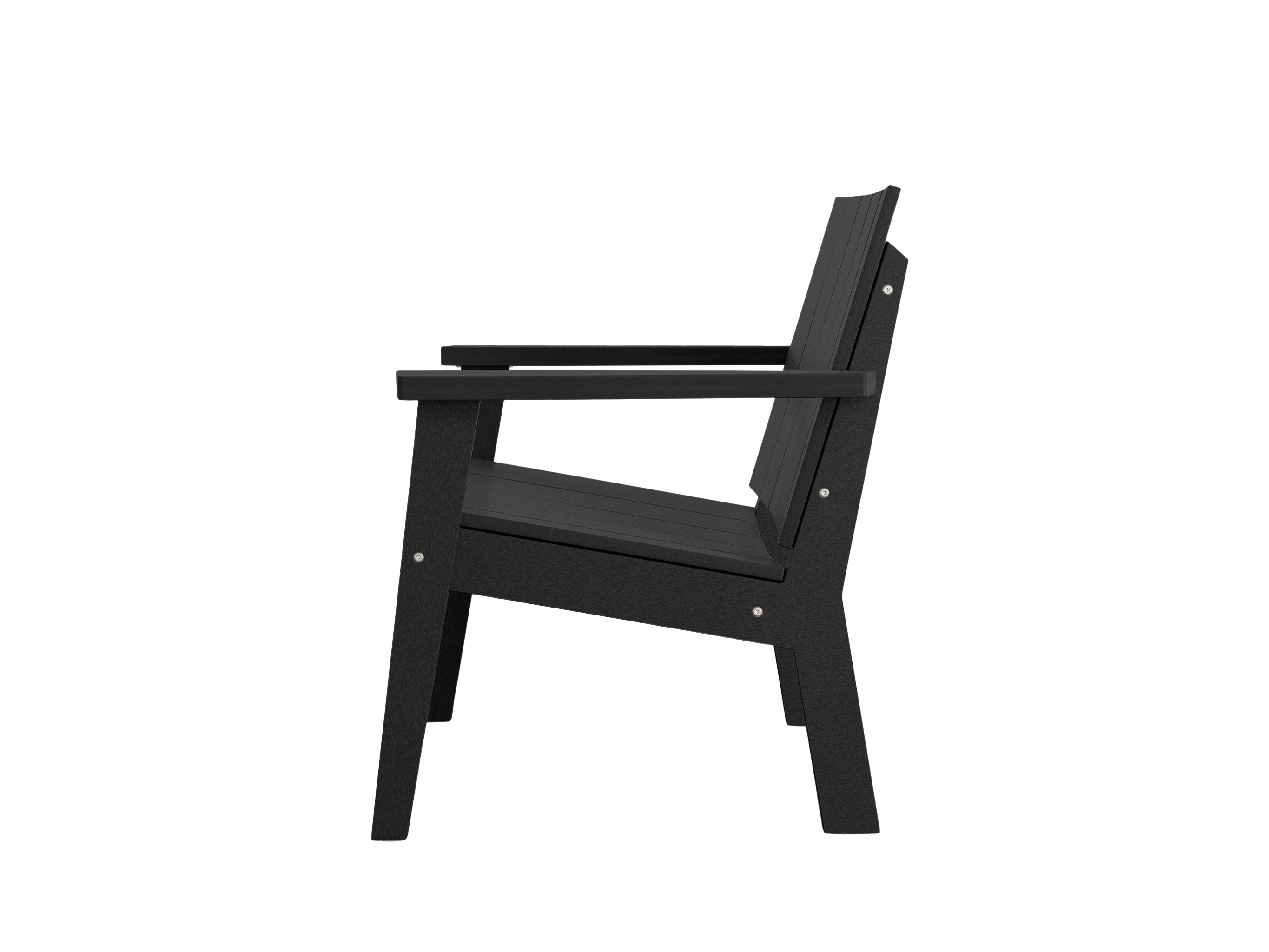 Half - Black Ashland Chat Chair Side View on Blank Background