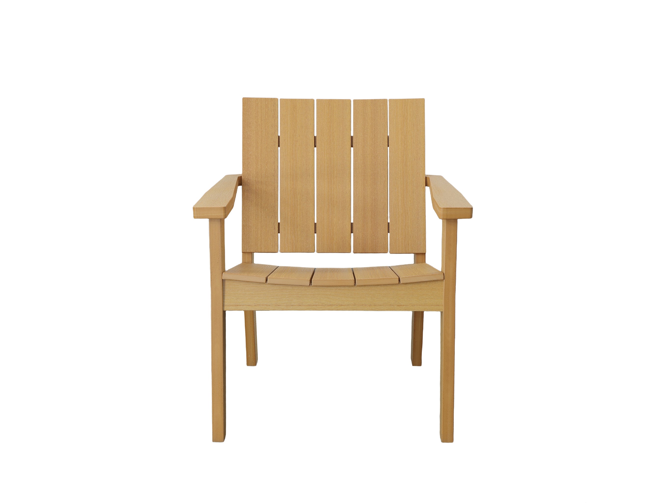 Half - Natural Teak Ashland Chat Chair Front View on Blank Background