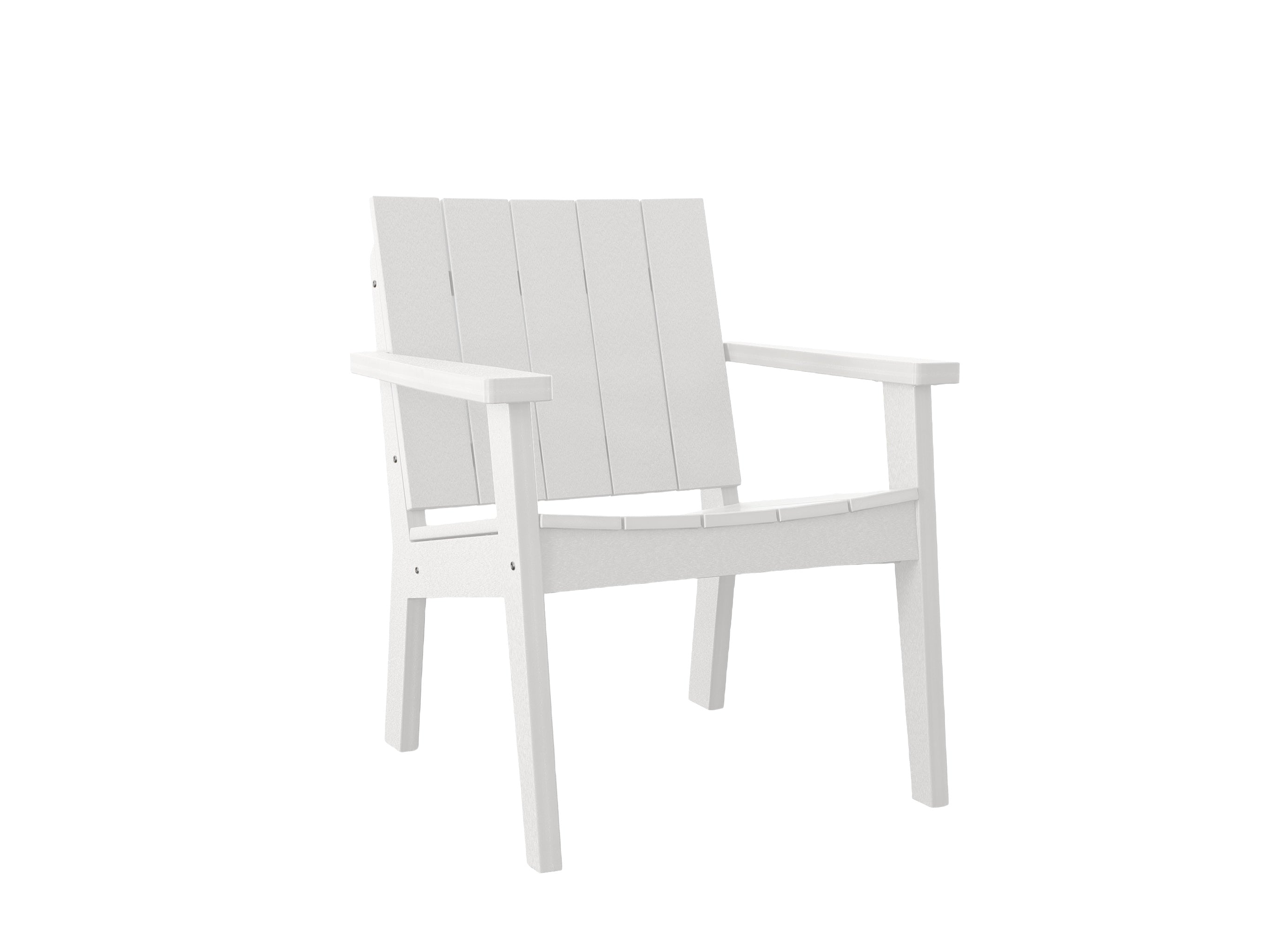 White Ashland Chat Chair Slight Side View on Blank Background