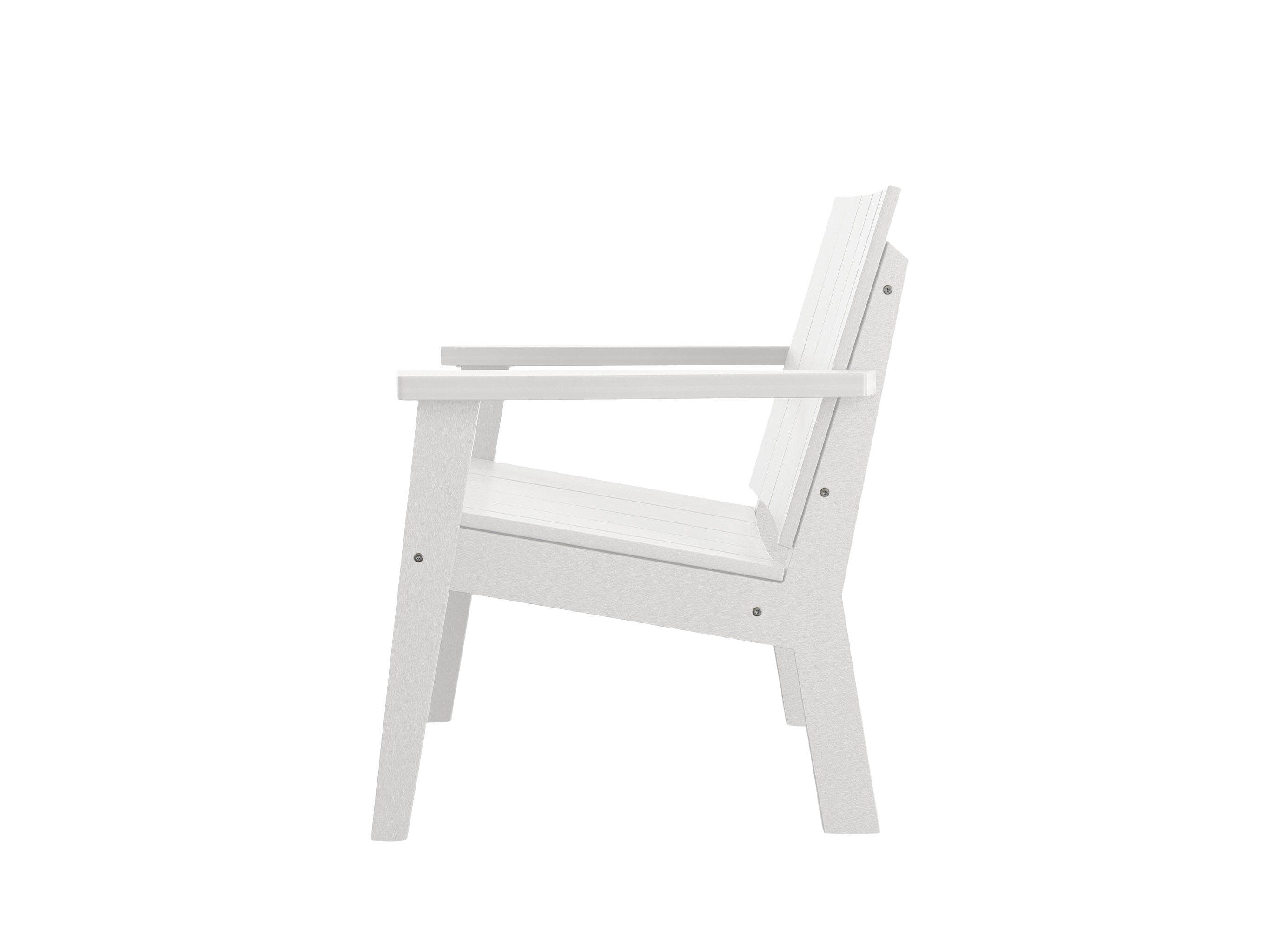 Half - White Ashland Chat Chair Side View on Blank Background