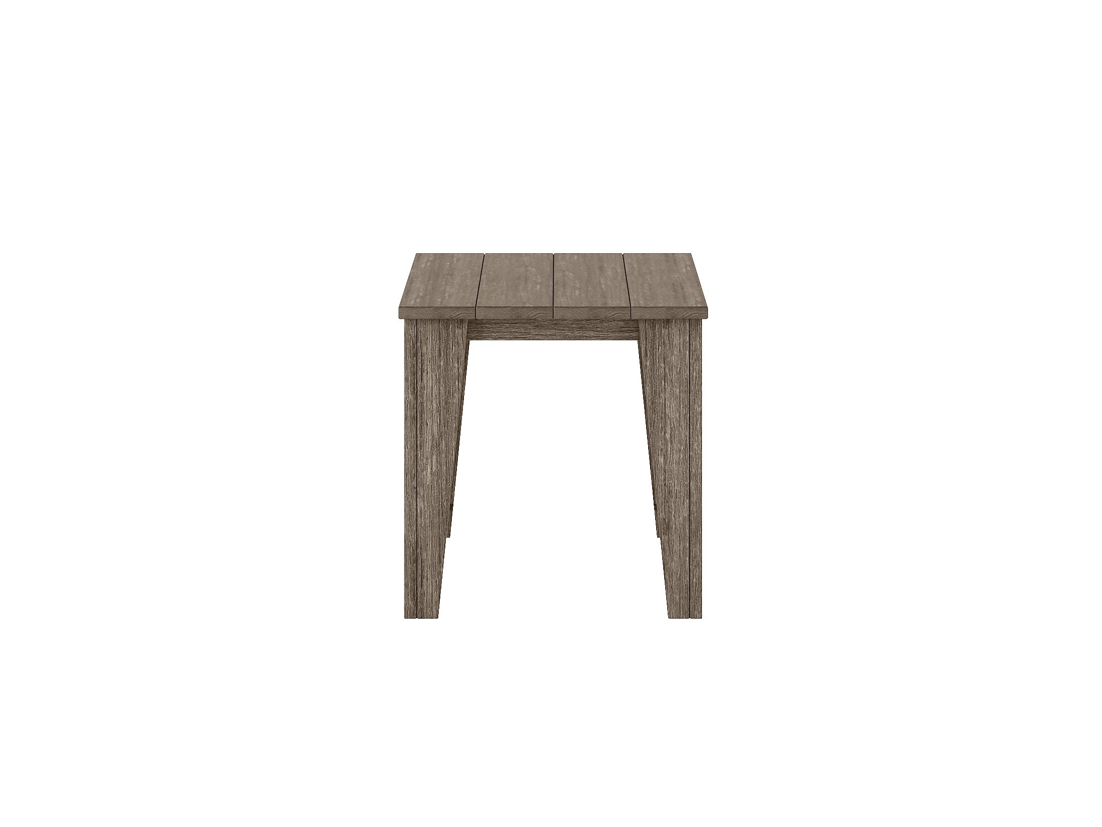 Coastal Gray Modern Side Table on Blank Background Front View