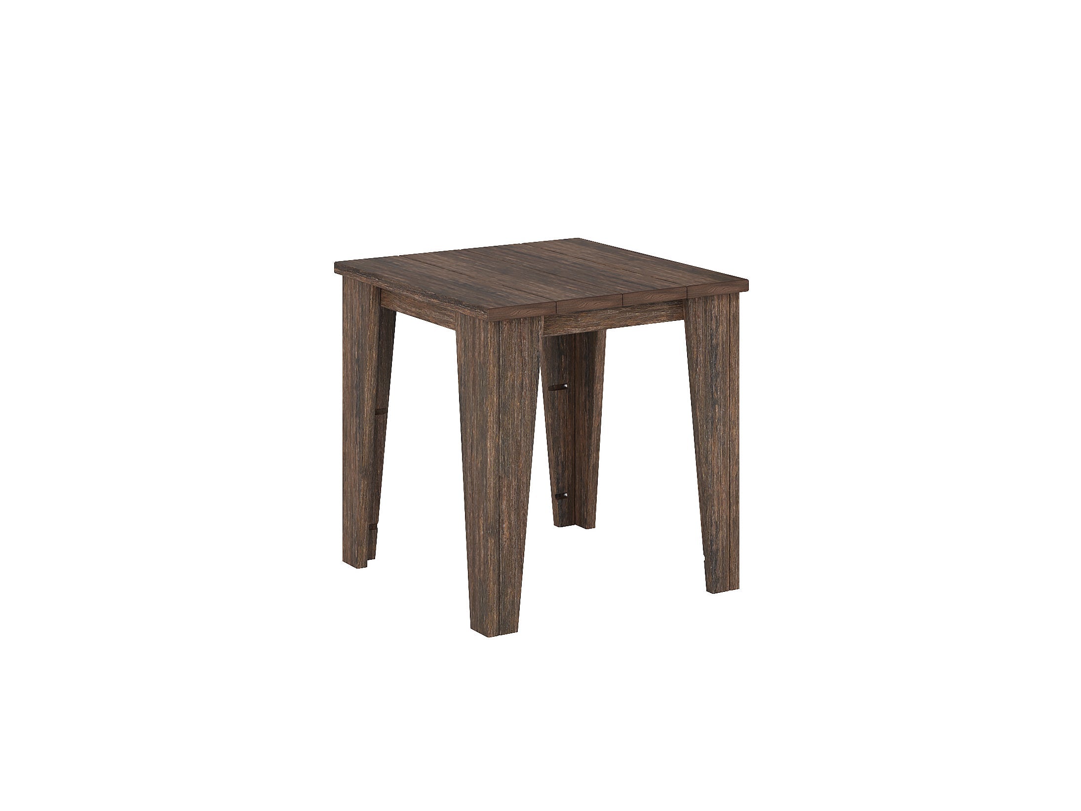 Brazilian Walnut Modern Side Table on Blank Background