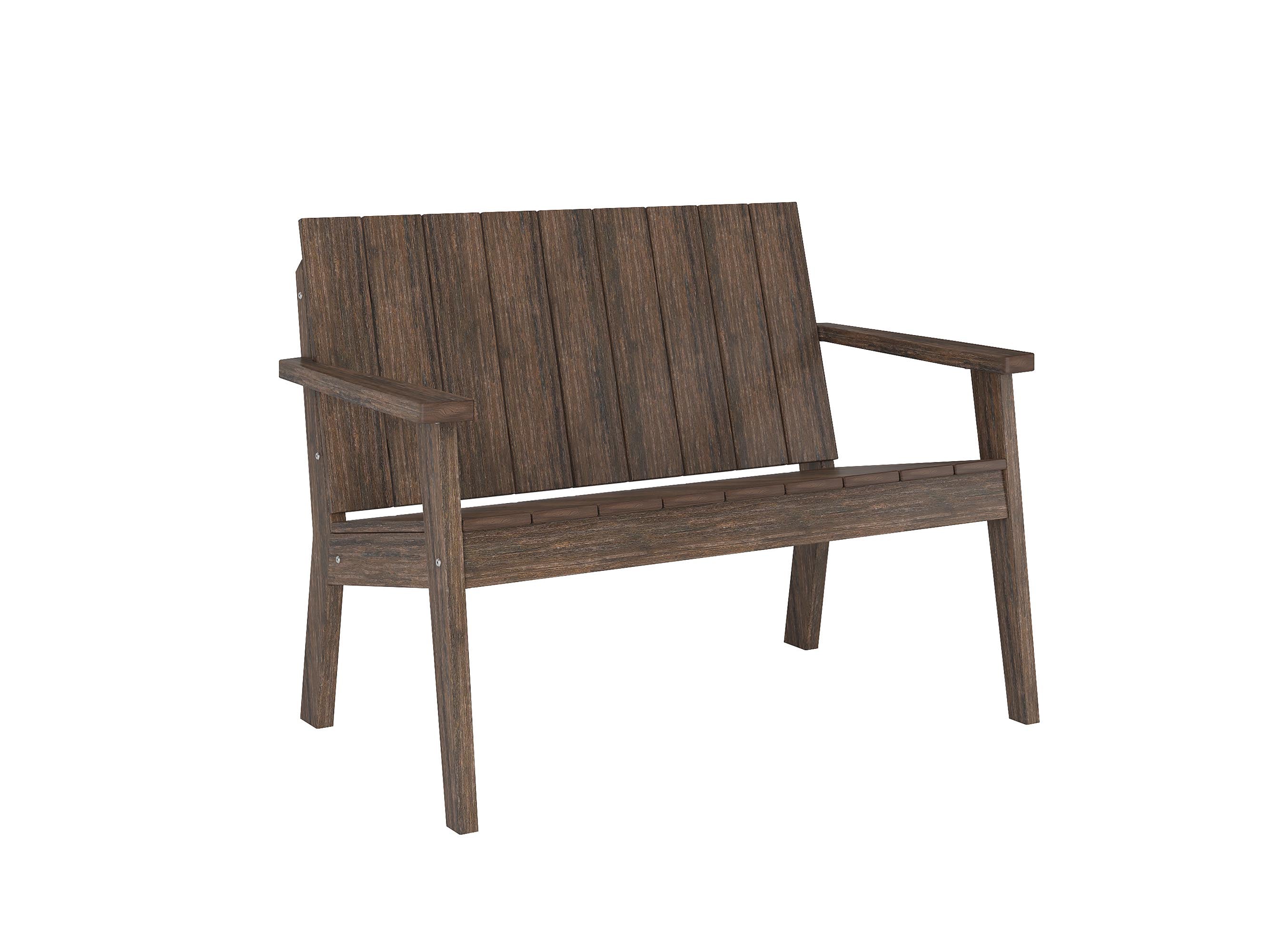 Ashland Chat Loveseat Brazilian Walnut Side View