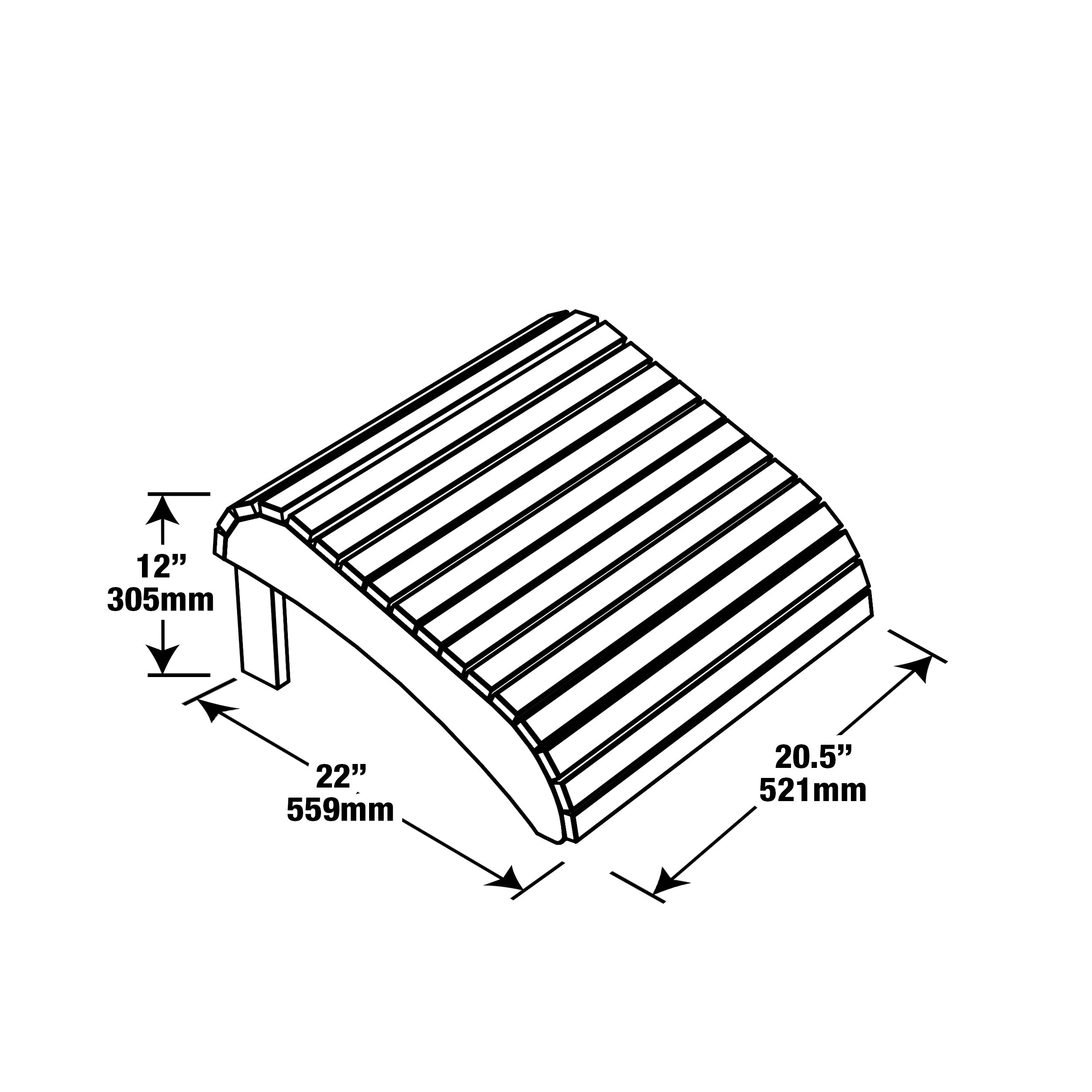 Leisure Adirondack Footstool