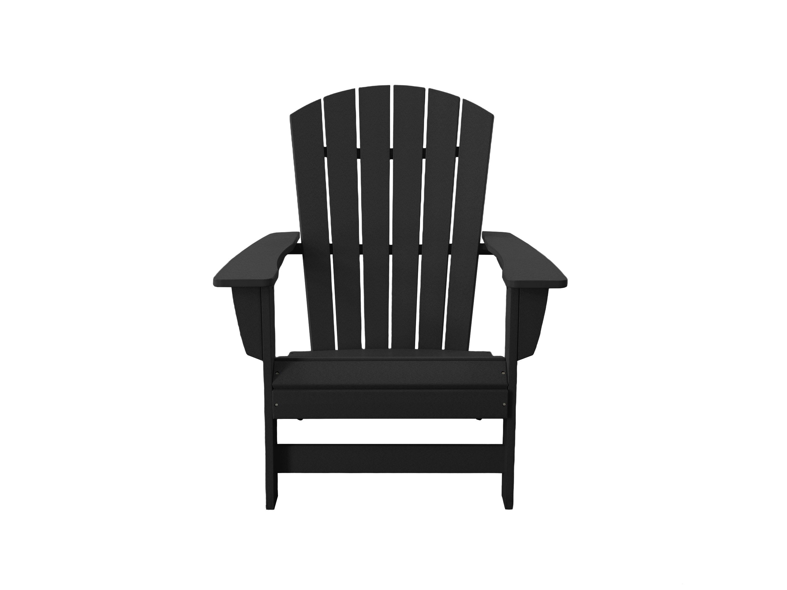 Half - Black Johnson Bay Adirondack Chair Front View Blank Background