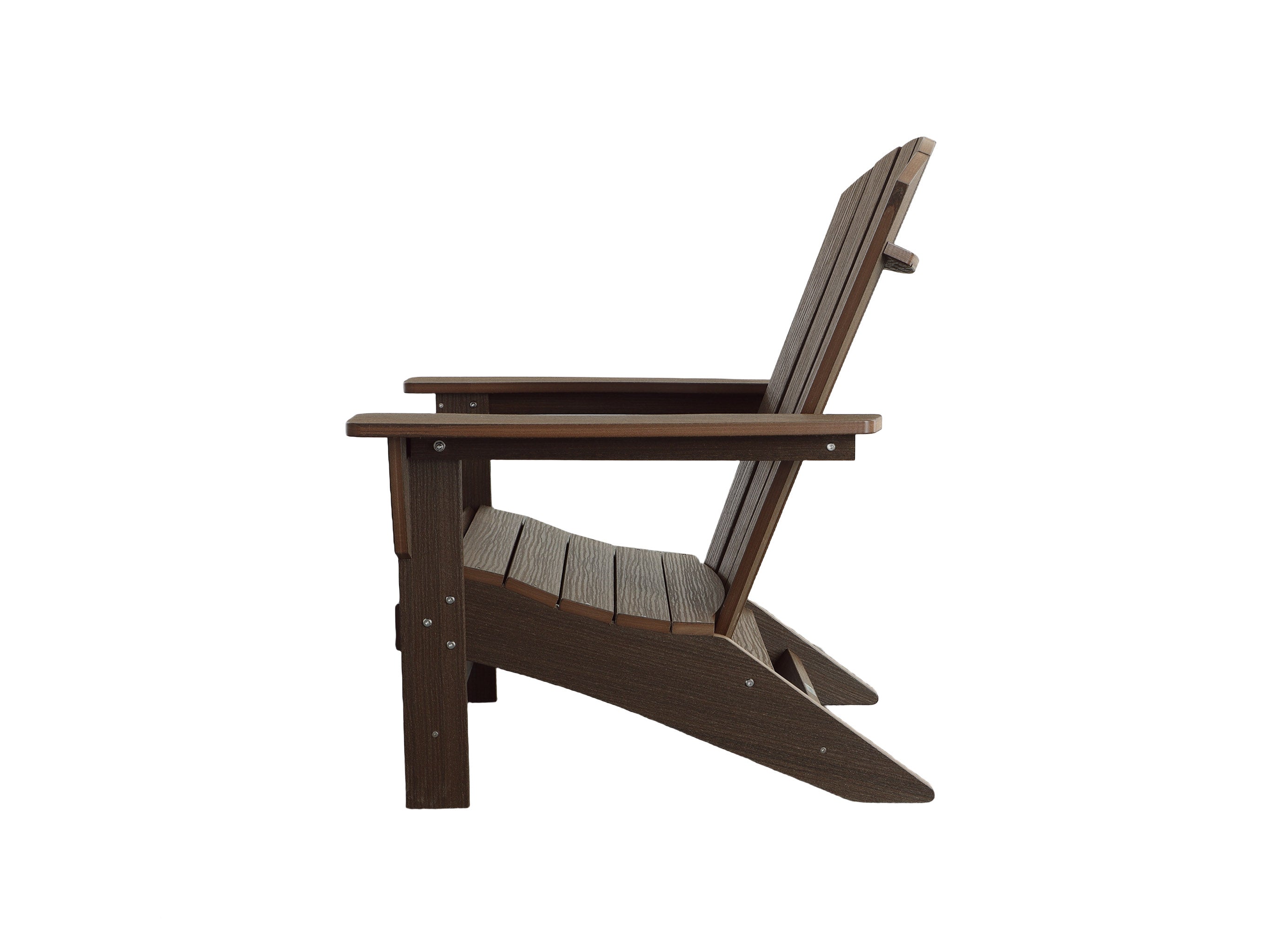Half - Johnson Bay Adirondack Chair Brazilian Walnut on blank background Side