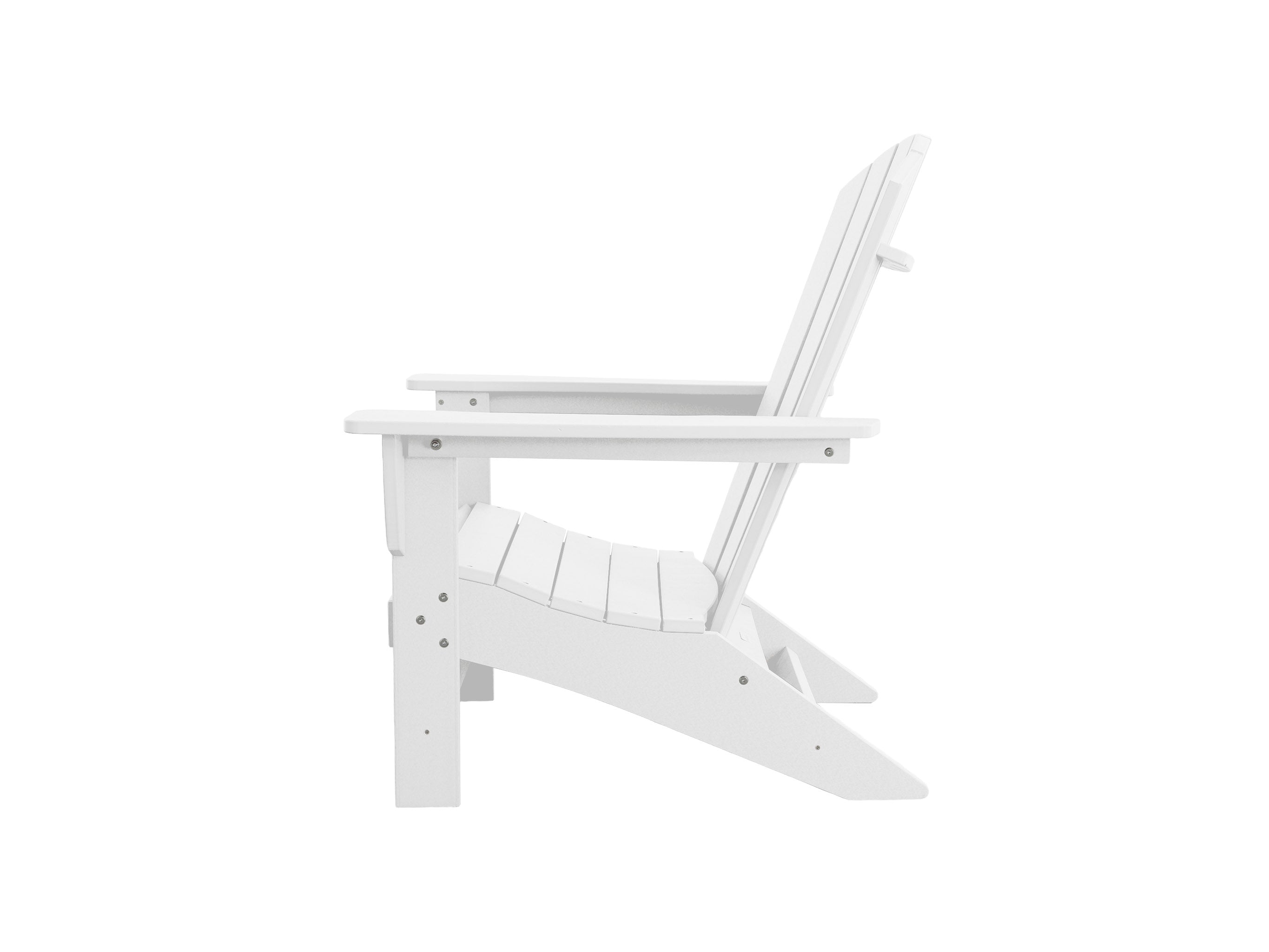 Half - Johnson Bay Adirondack Chair white on blank background Side