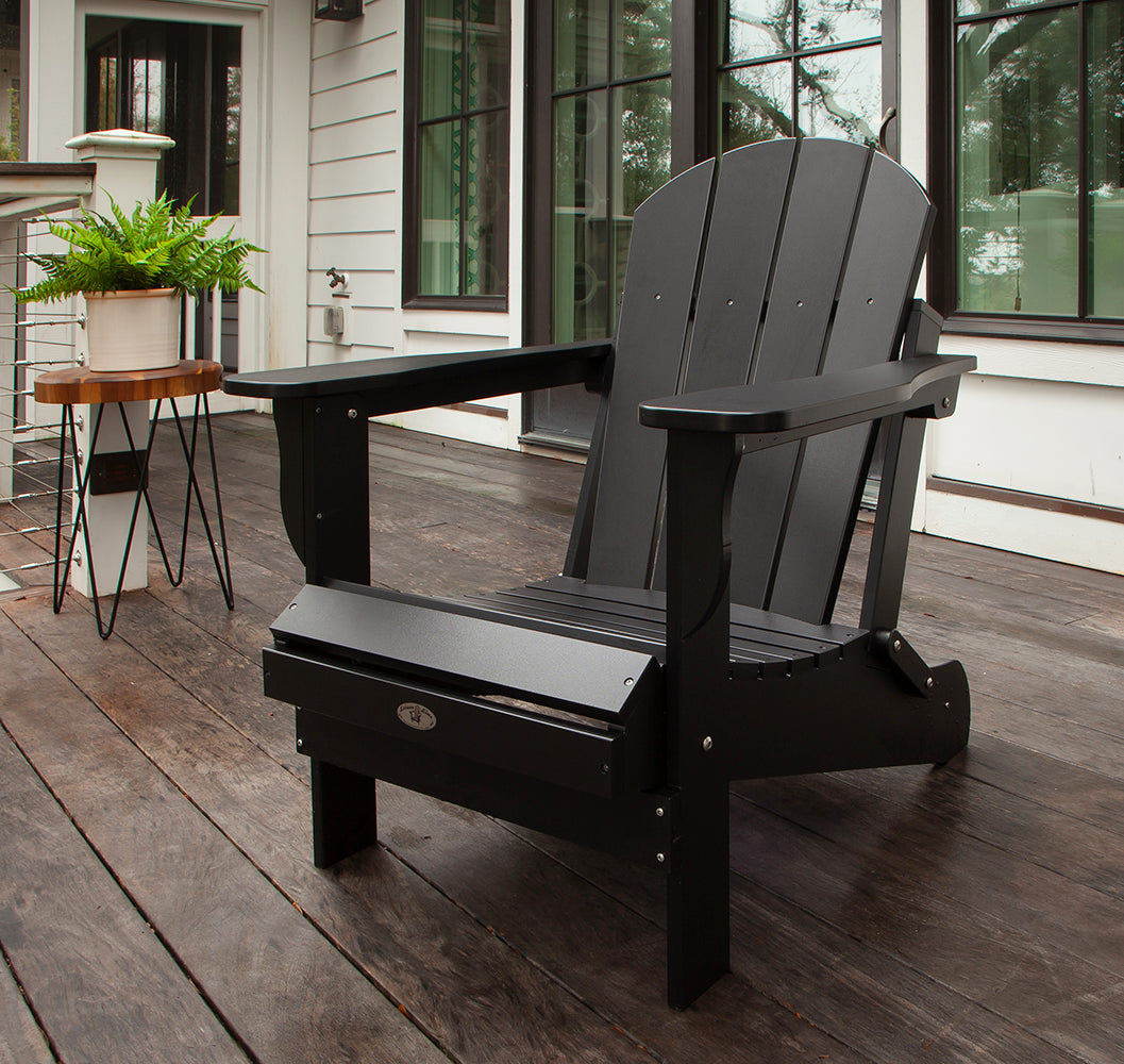 COMPACT LO CHAIR 02 basque “gray stripe” Sheet Folding Adirondack Chair – Leisure Line