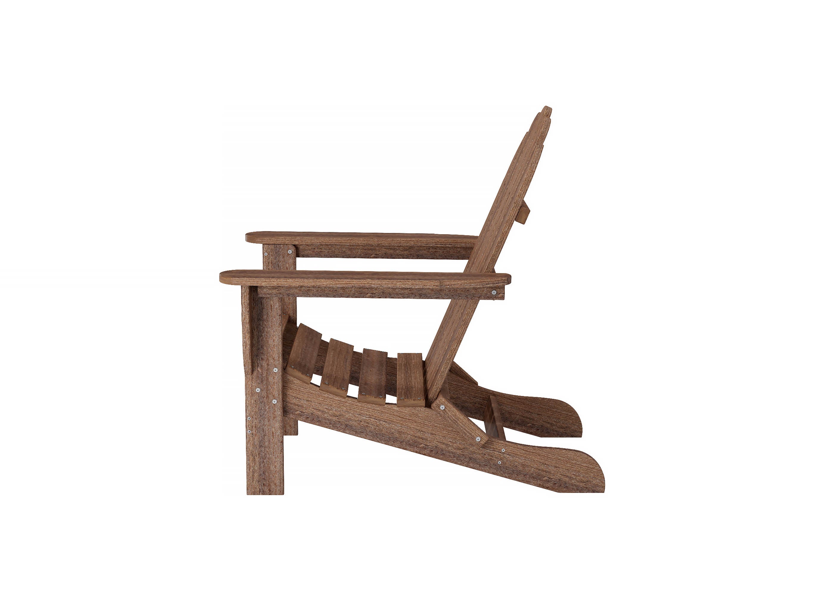 Half Classic Adirondack Chair Antique Mahogany Side View