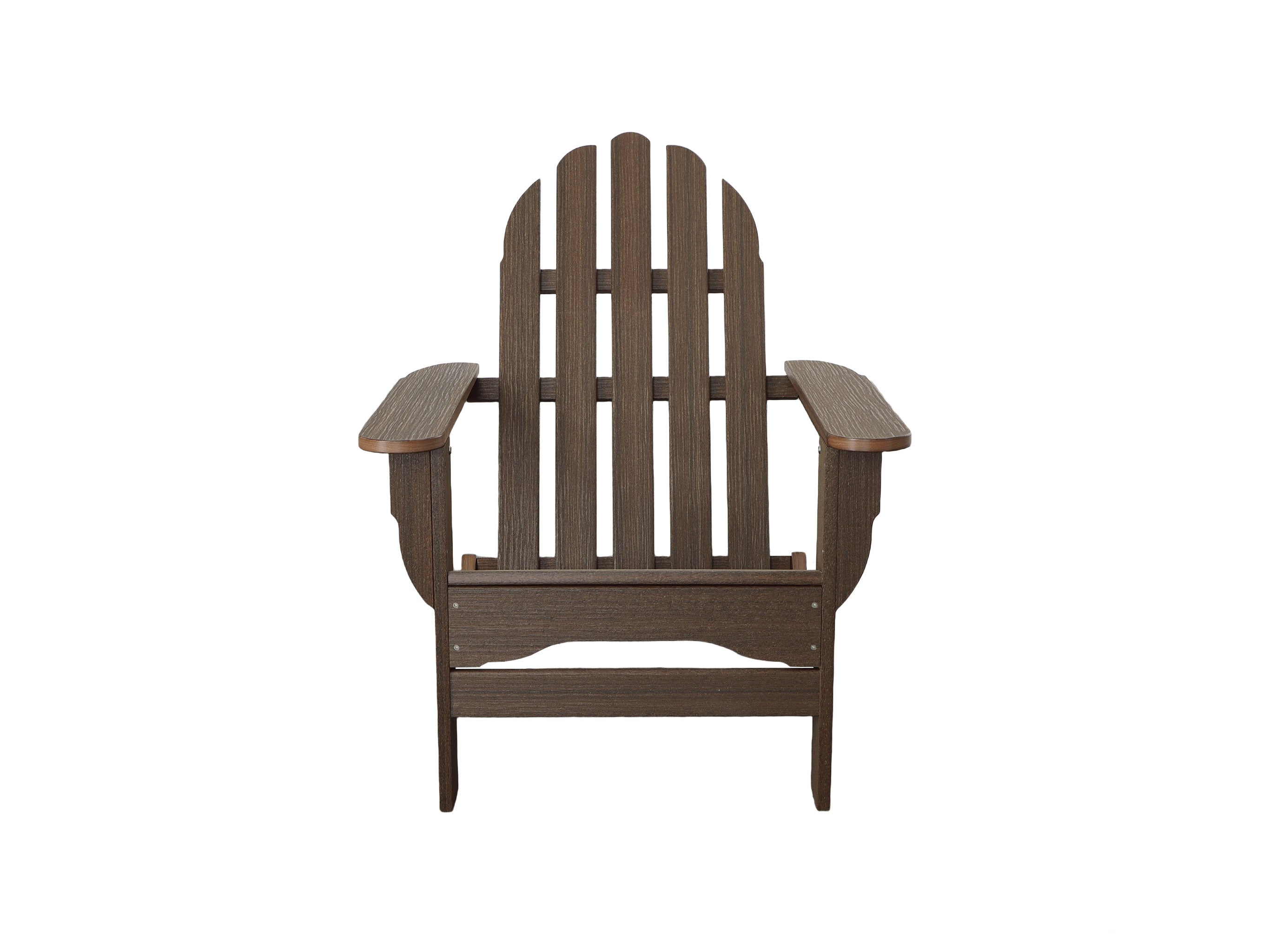 Half - Antique Mahogany Classic Adirondack Chair Blank Background Front