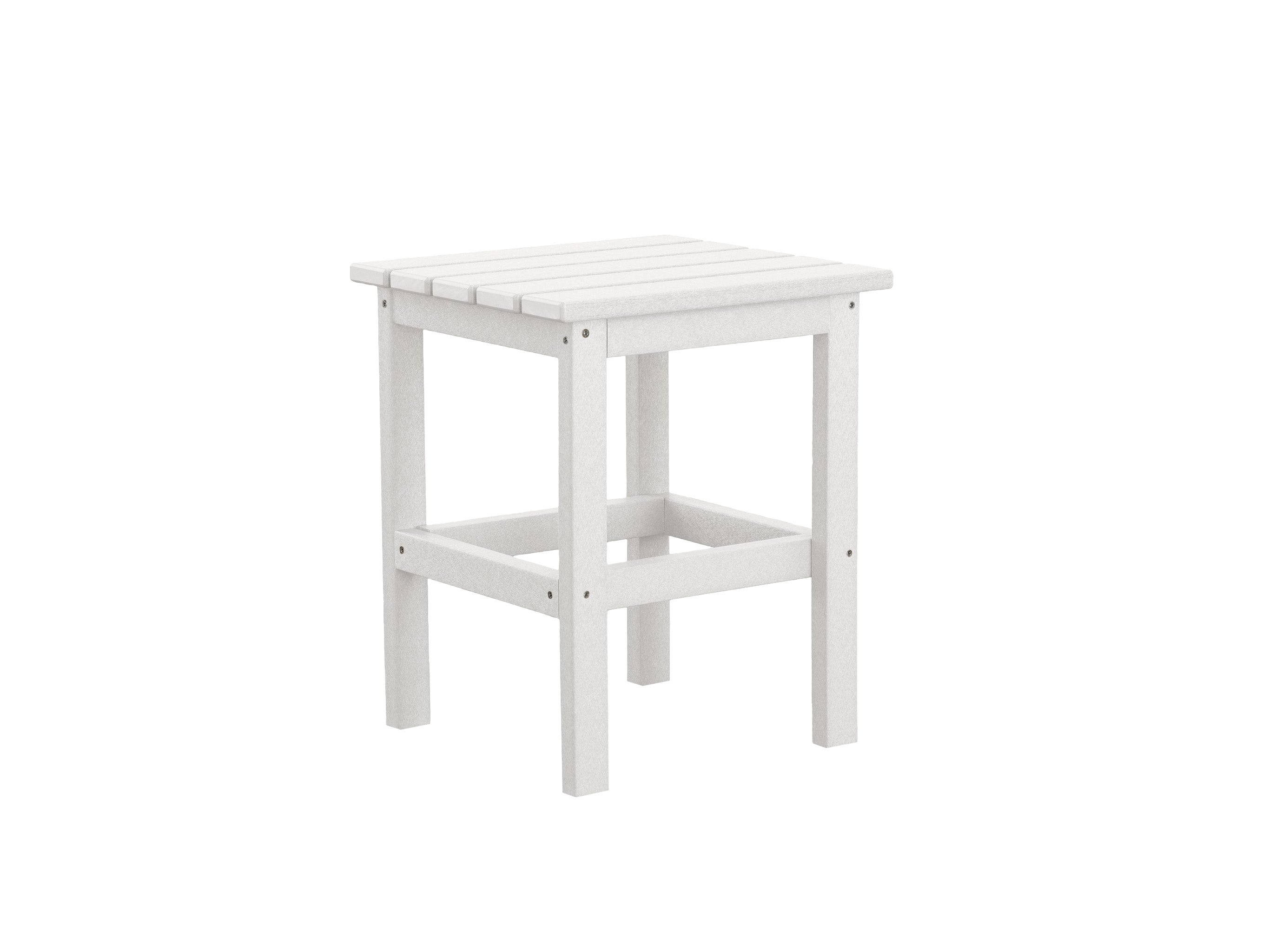 White Classic Side Table Square Slight Side