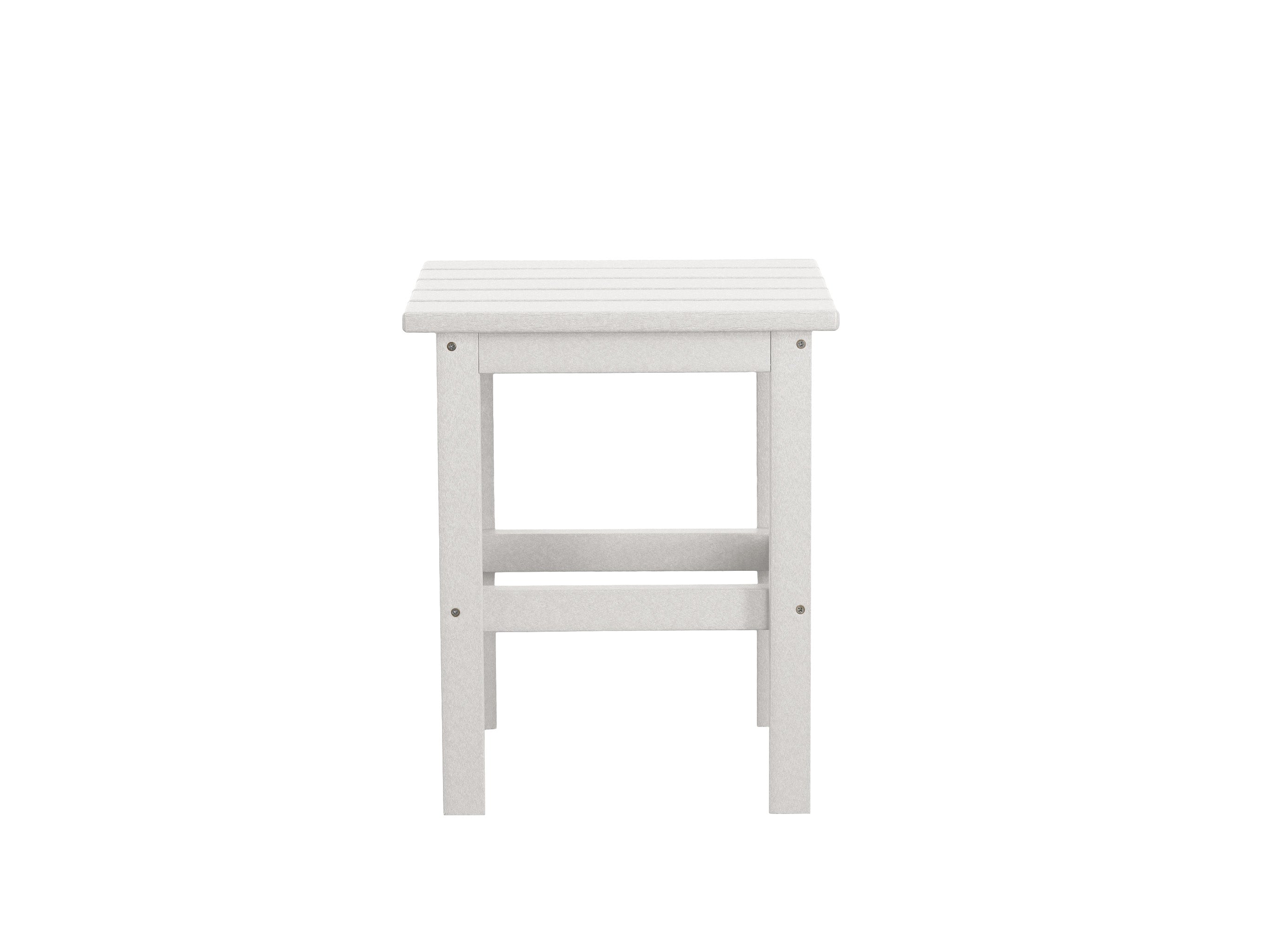 Half - White Classic Side Table Square Front