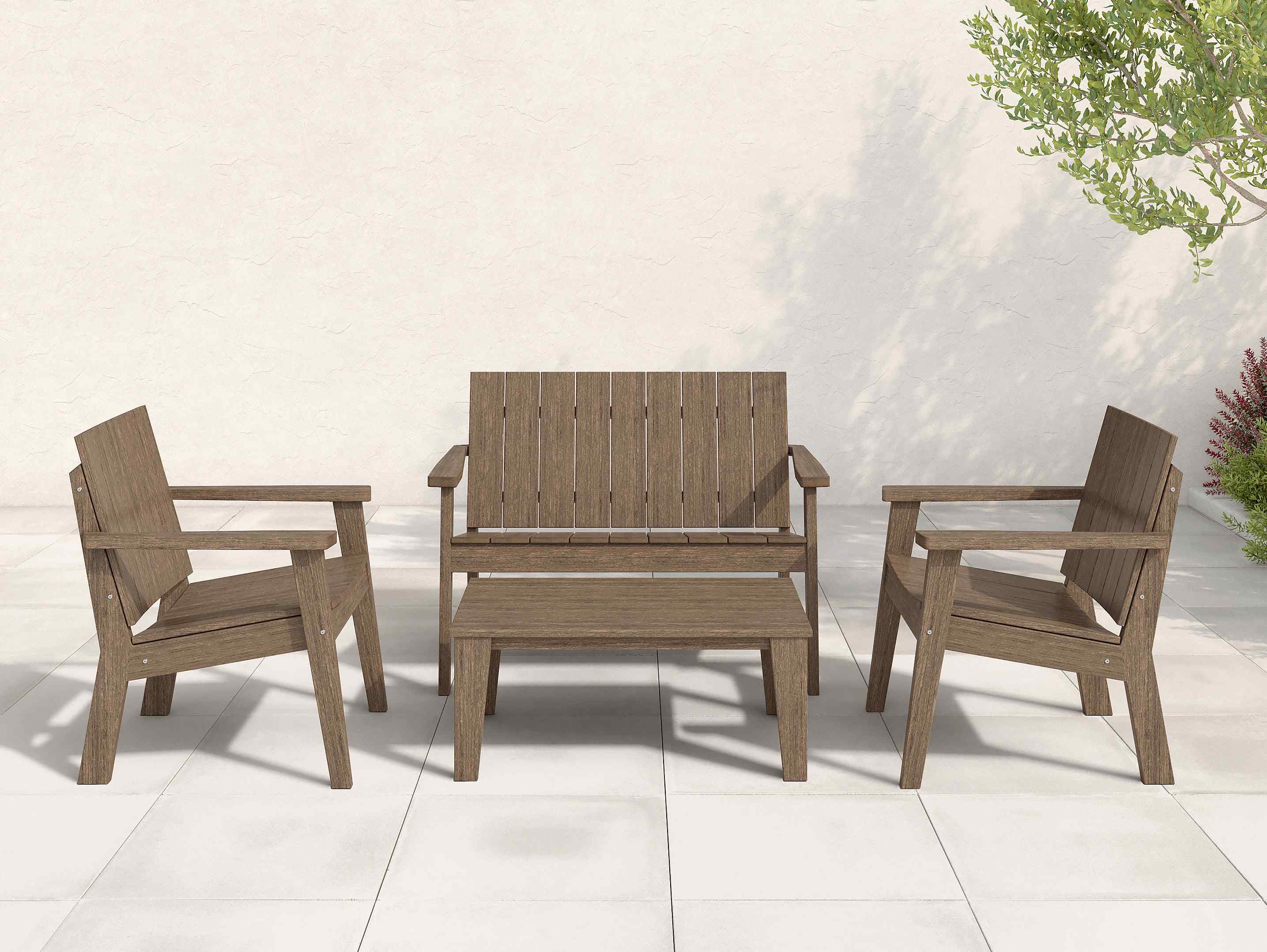 Featured Image - Ashland Chat Chair and Loveseat Beechwood Set