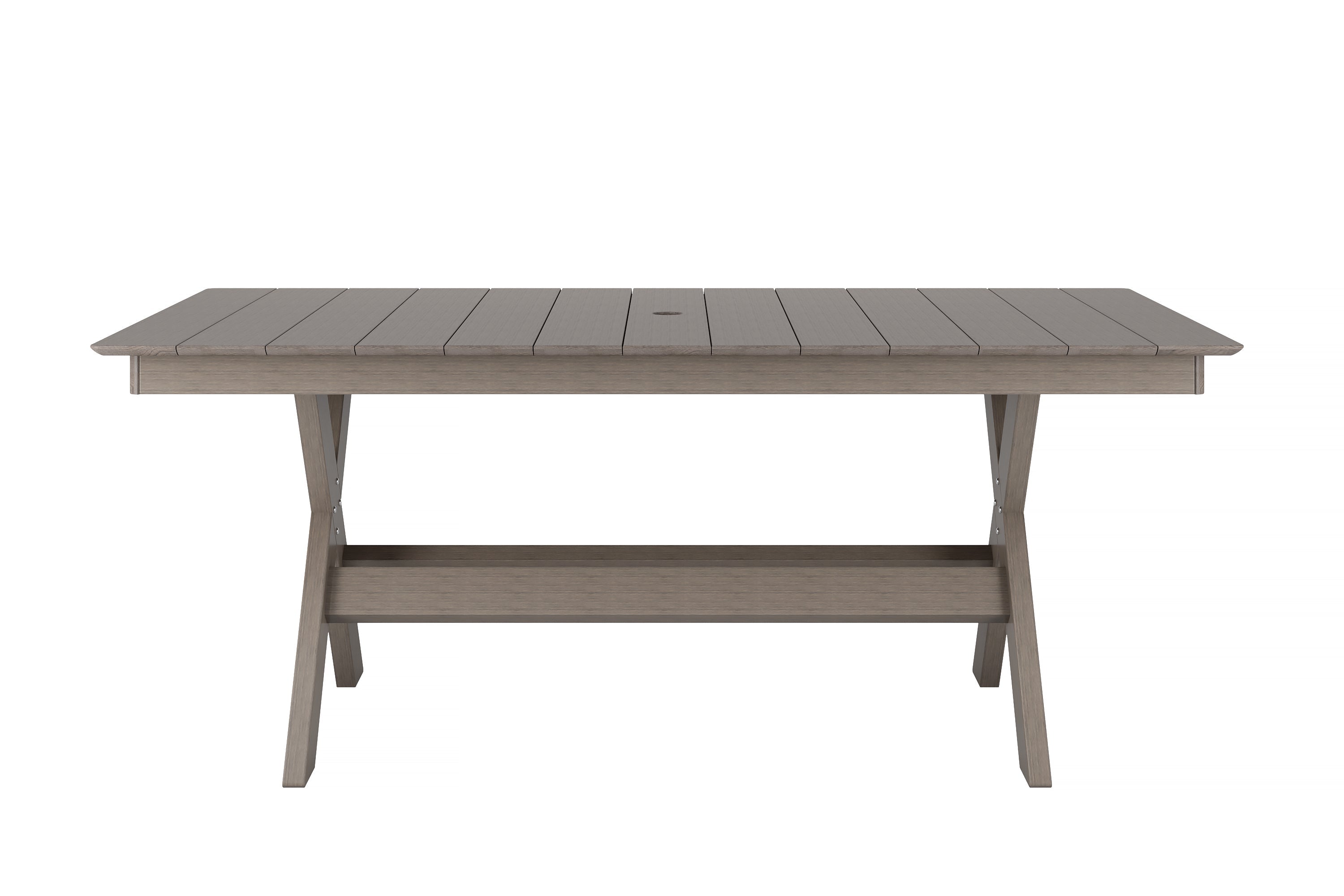 Coastal Gray Classic Dining Table with Blank Background