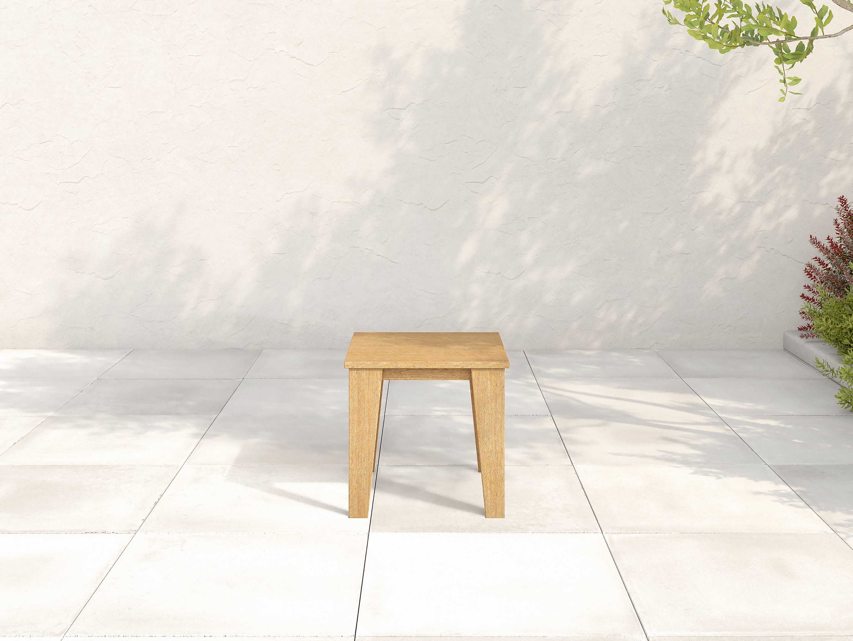 Modern Side Table with Natural Teak patio