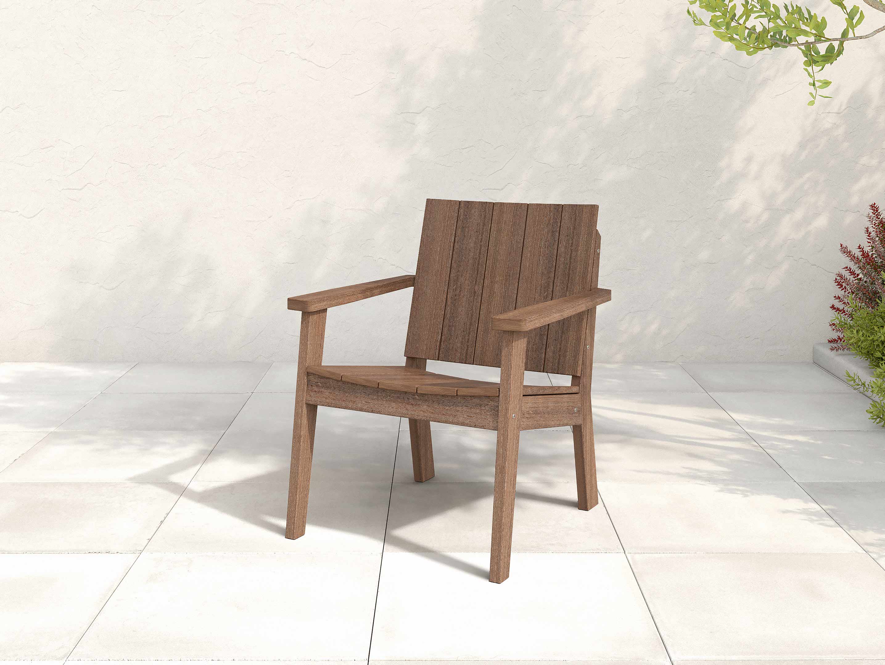 Ashland Chat Chair Side Angle Antique Mahogany