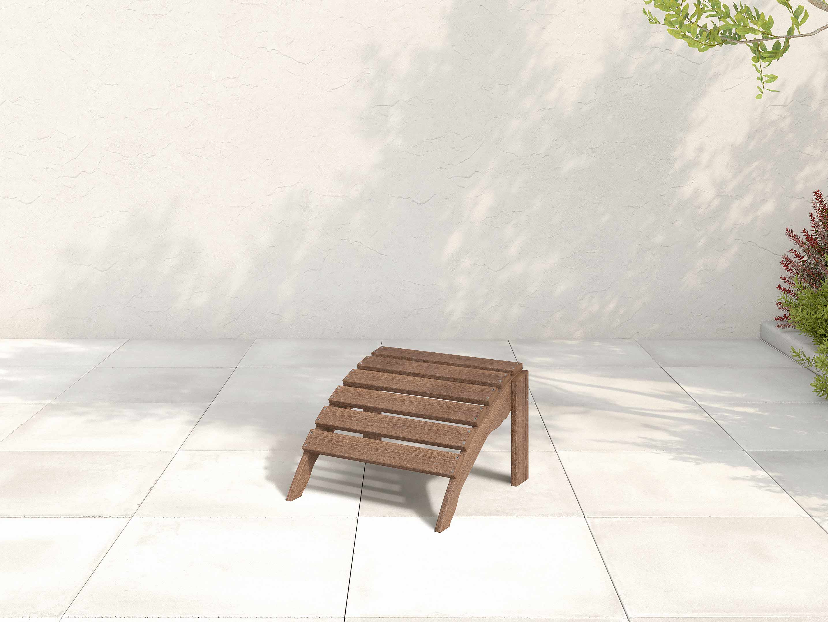 Ottoman Adirondack Antique Mahogany