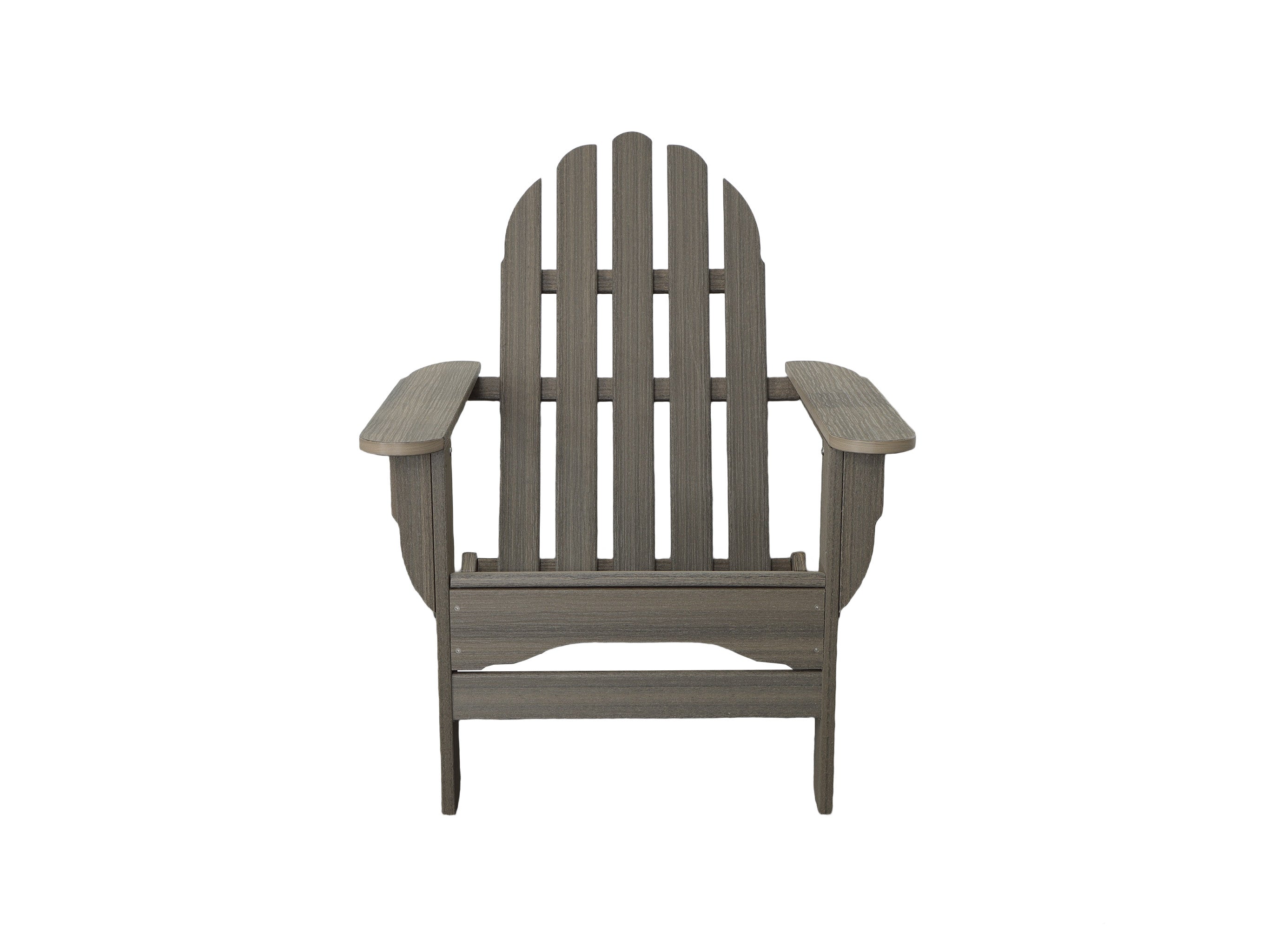 Half - Coastal Gray Folding Adirondack Chair on Blank Background Front
