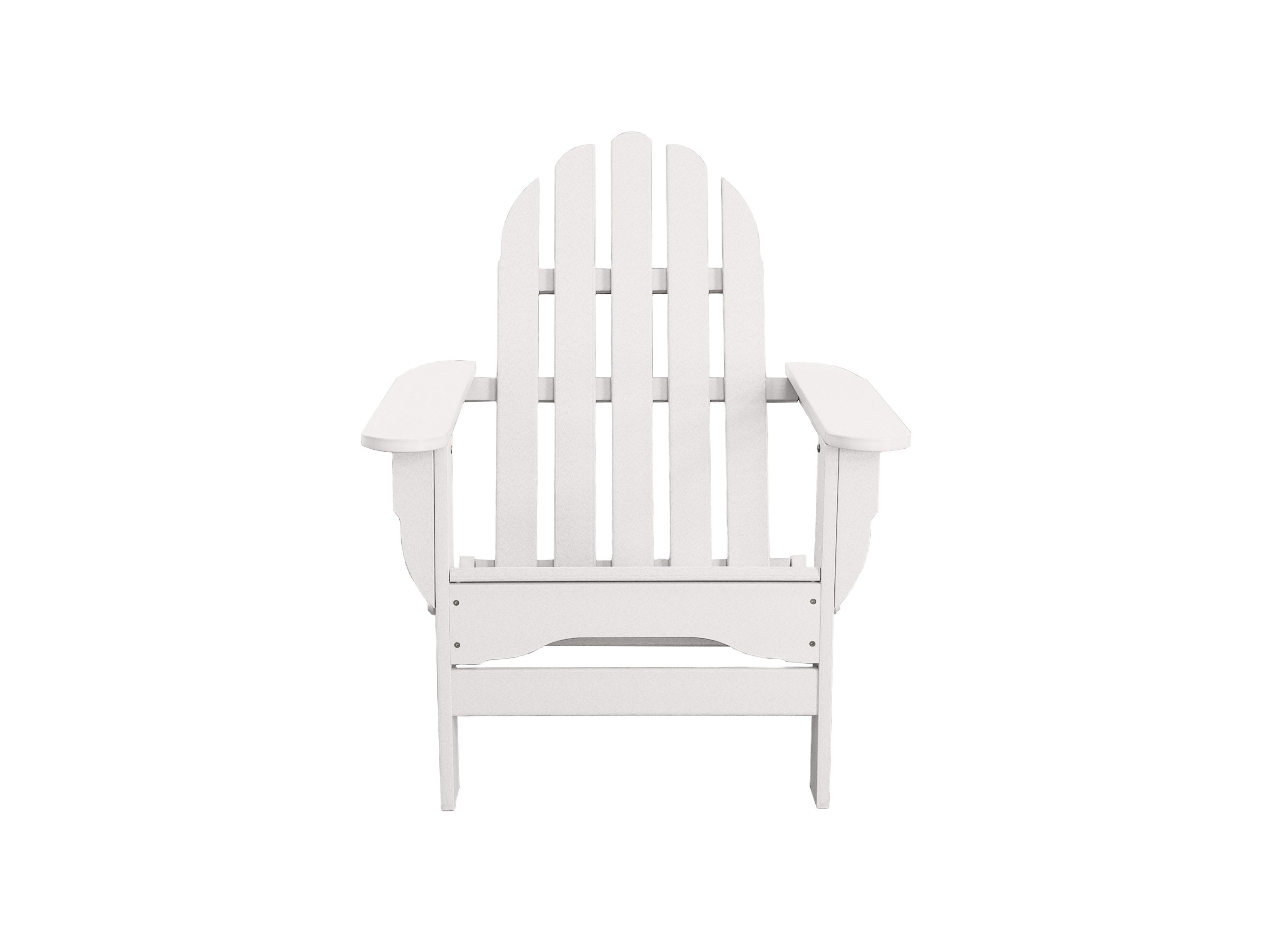 Half - White Folding Adirondack Chair Blank Background Front