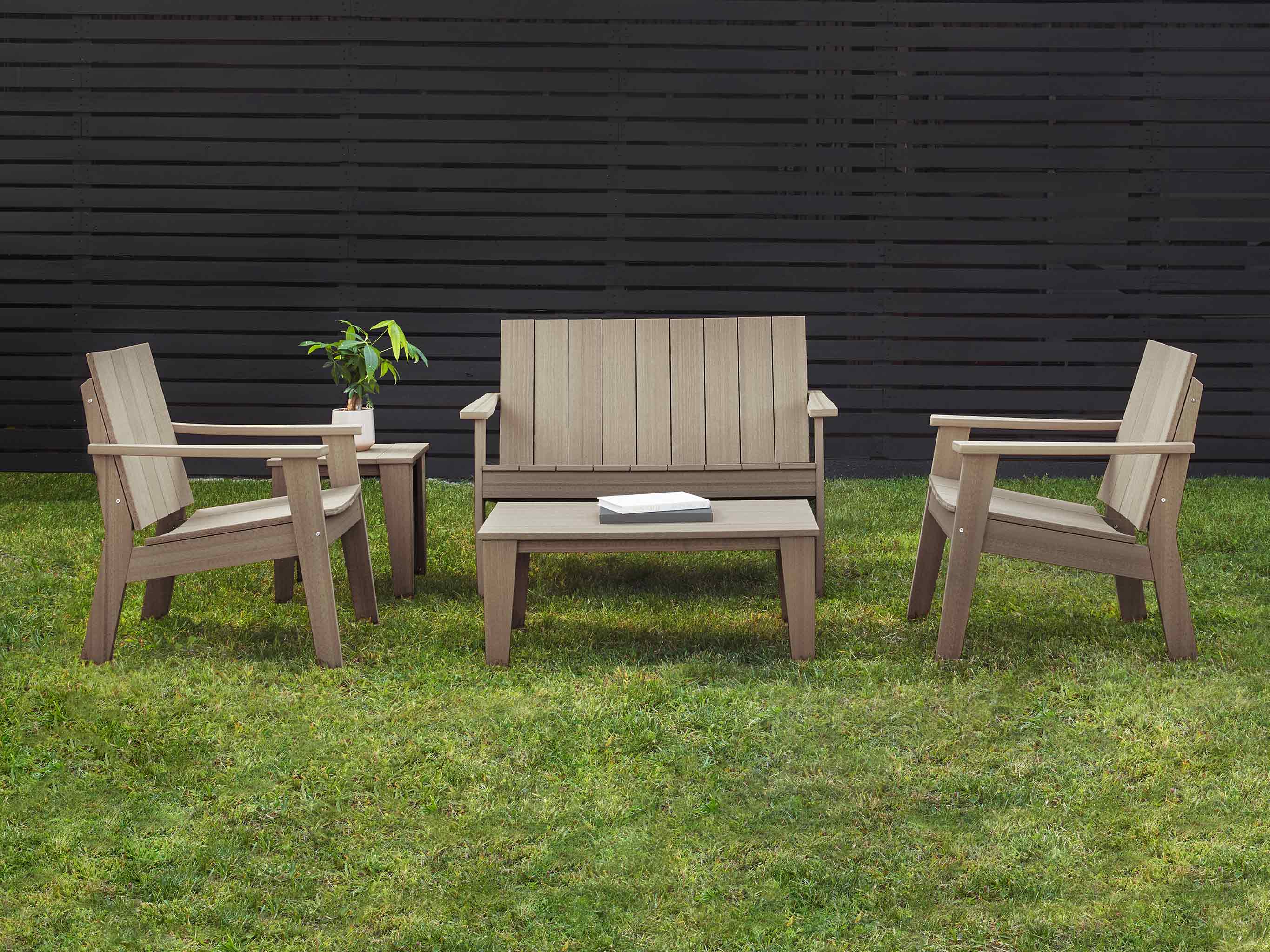 Ashland chat set with chairs, side table, loveseat and coffee table