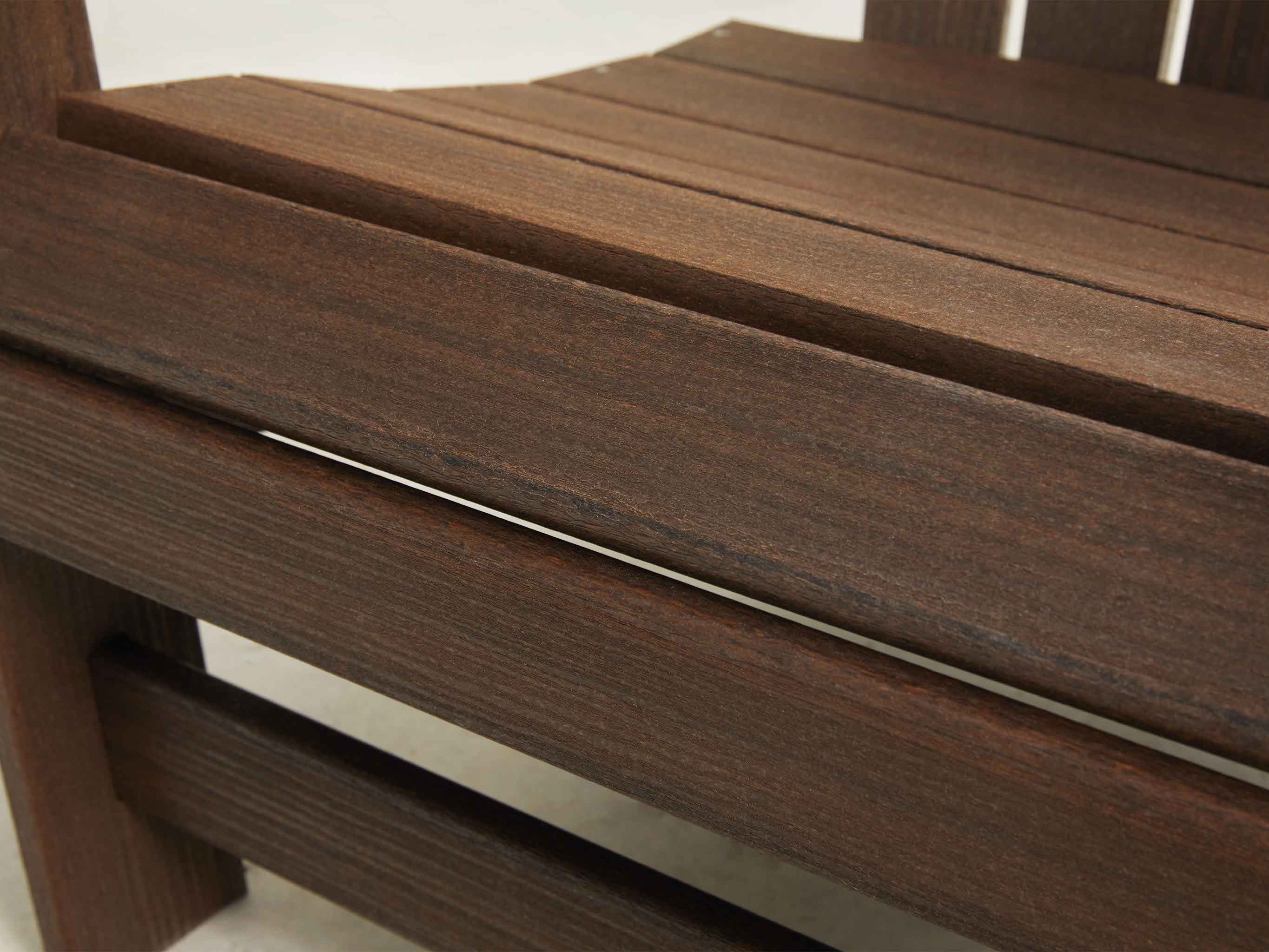 Brazilian Walnut Woodgrain Close Up of Chair Seat