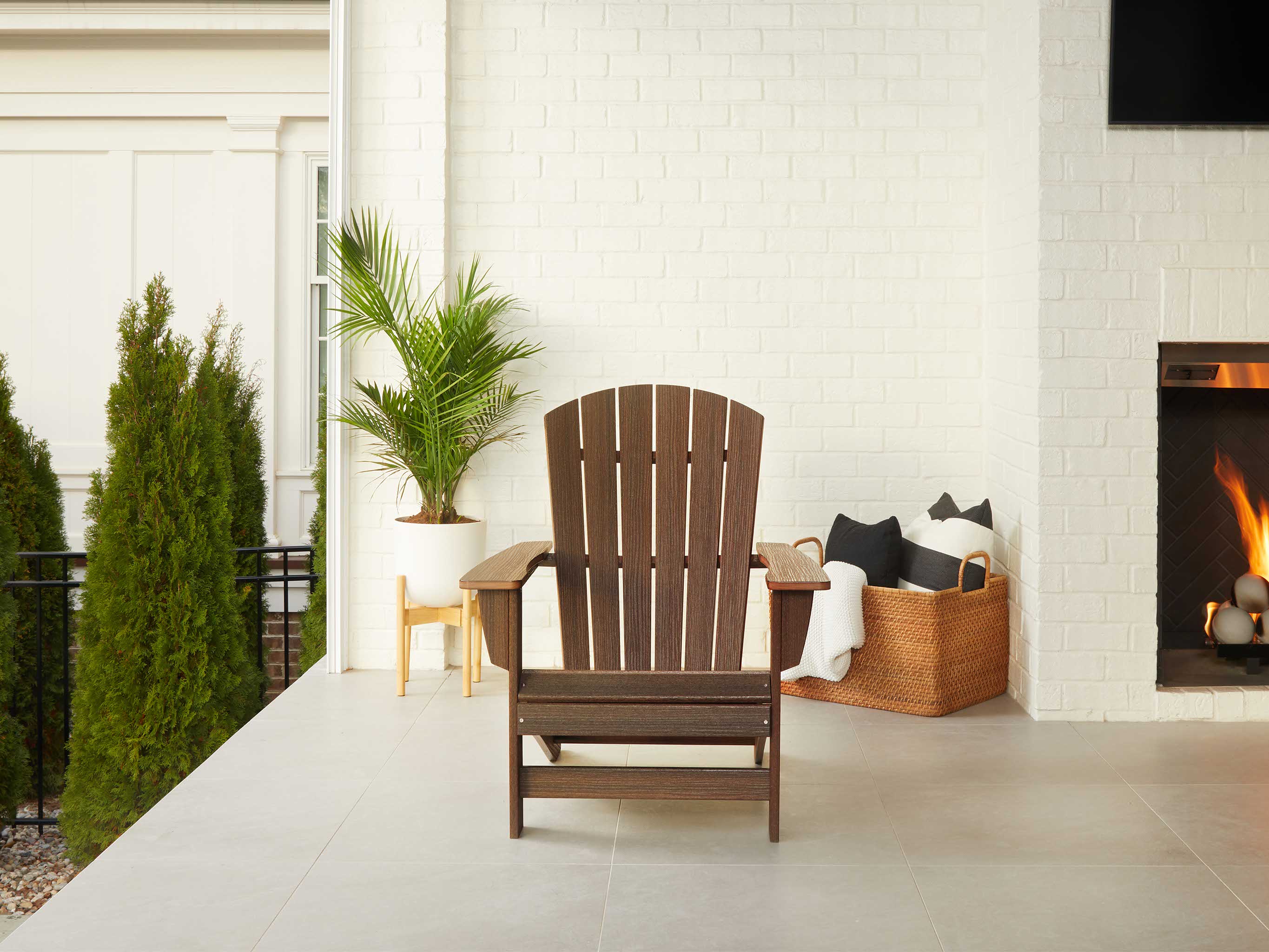 Johnson Bay Brazilian Walnut Adirondack Chair Outdoor Patio Furniture