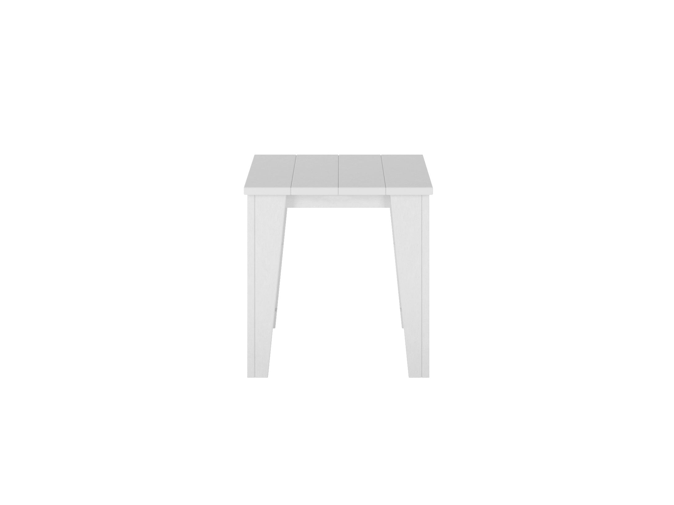 White Modern Side Table Front View