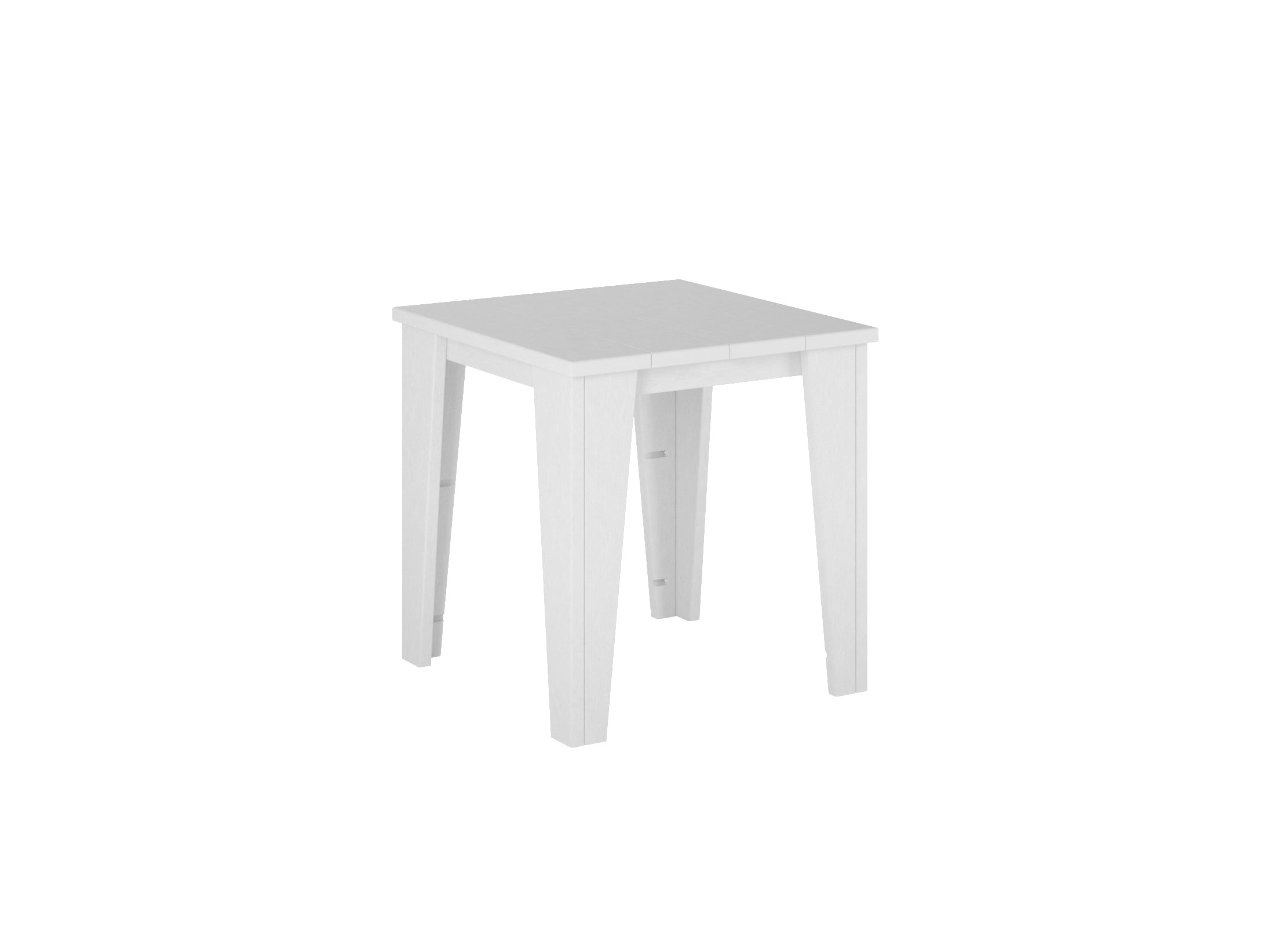 White Modern Side Table Side View