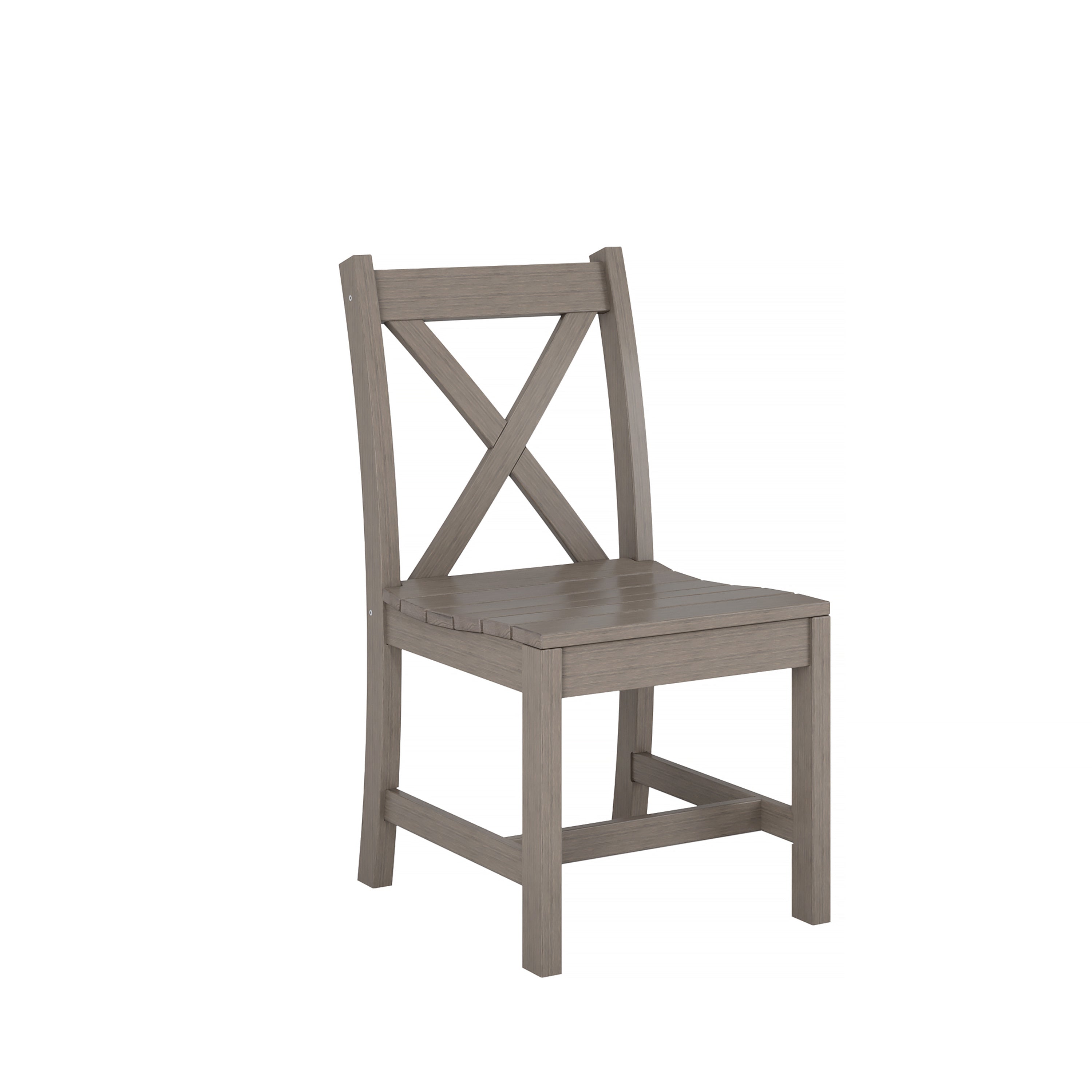 Half - Coastal Gray Classic Dining Side Chair Three Quarter View with Blank Background